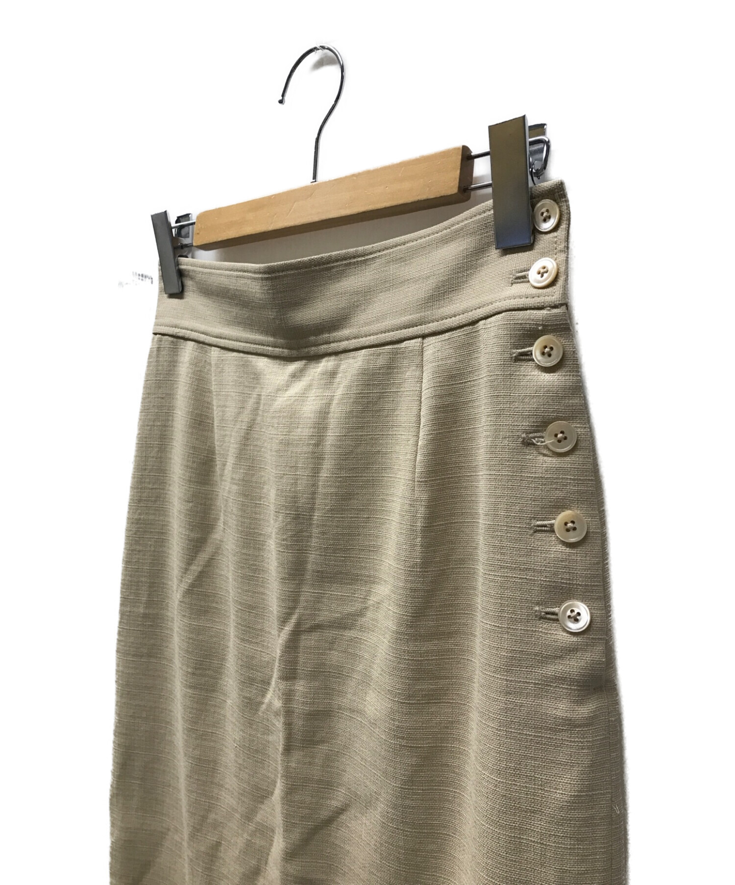 AEWEN MATOPH (イウエン マトフ) バックスリットタイトスカート ベージュ サイズ:38