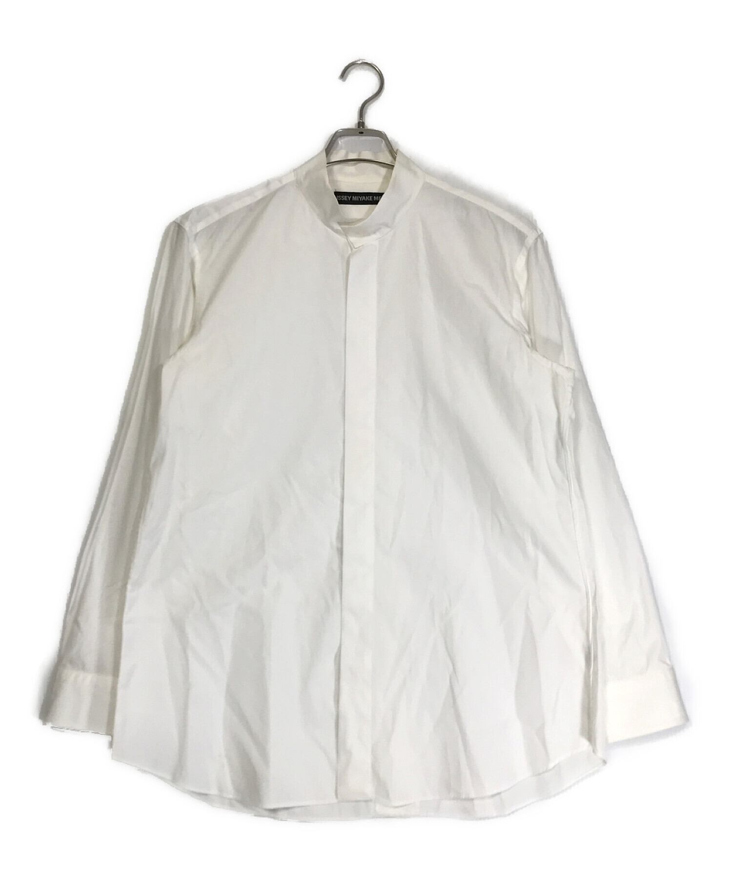 ISSEY MIYAKE MEN (イッセイミヤケメン) スタンドカラーシャツ ホワイト サイズ:2