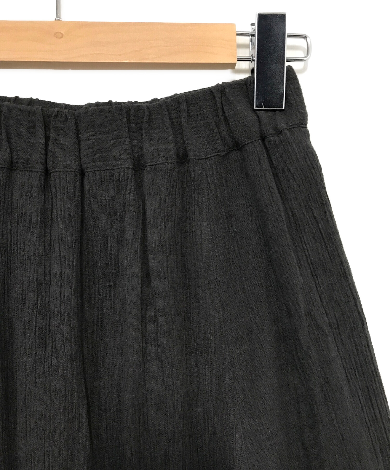 FRAMeWORK (フレームワーク) コットンクレープスカート ブラック サイズ:38