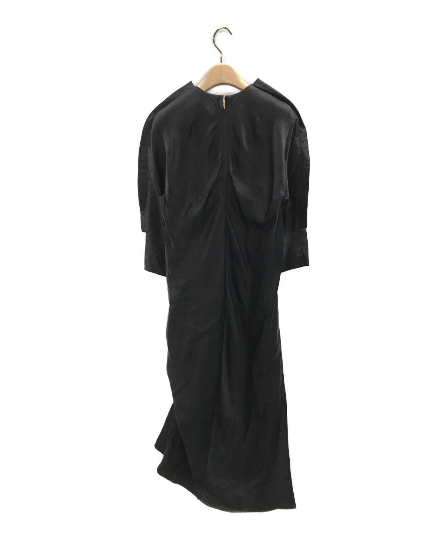 TOGA PULLA (トーガ プルラ) ACETATE SATIN DRESS ブラック サイズ:36