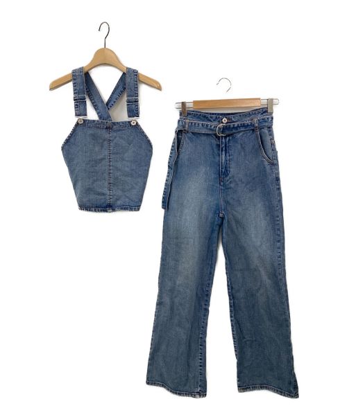 中古・古着通販】Ameri (アメリ) SET UP DENIM OVERALL インディゴ