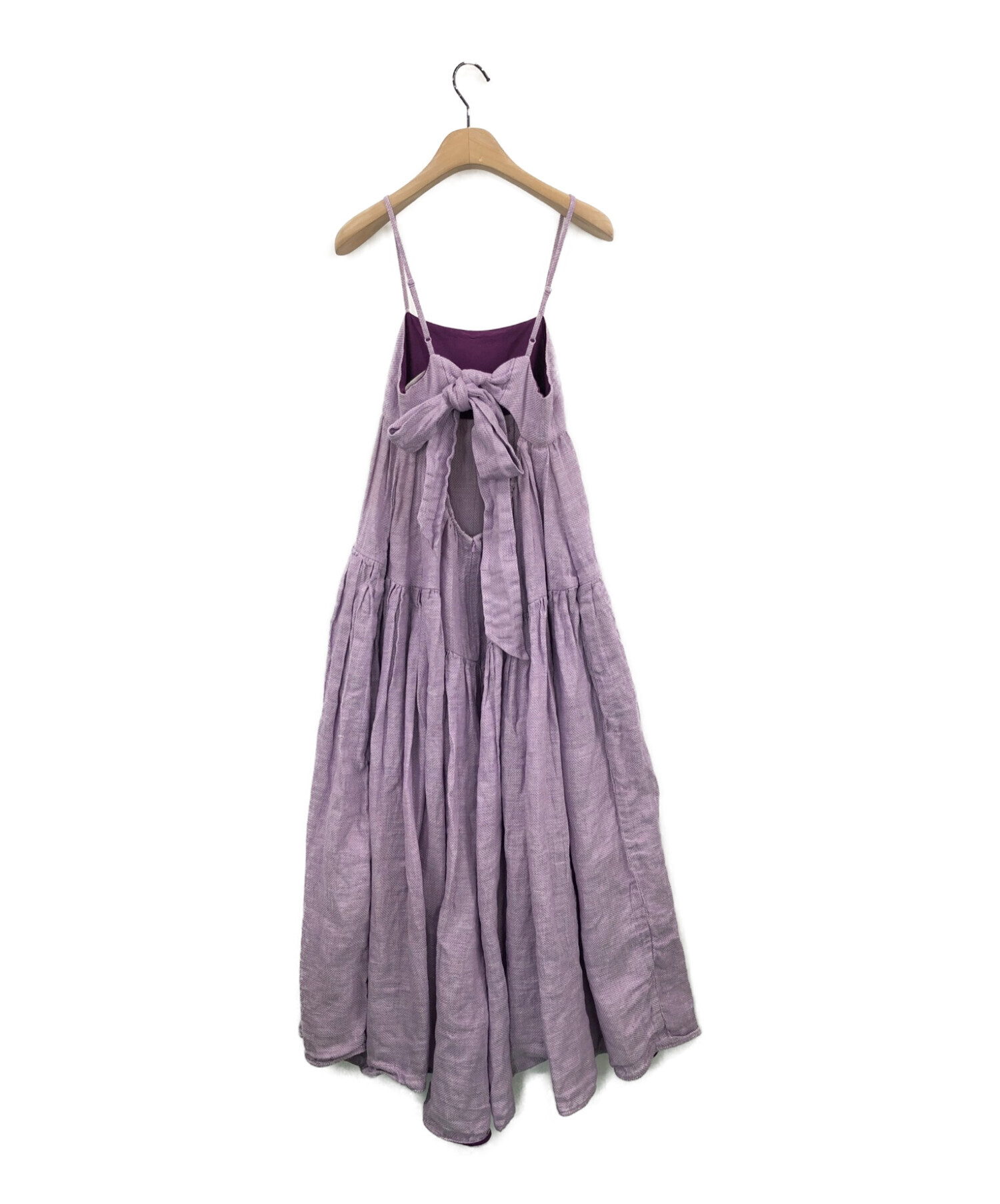 中古・古着通販】MYLAN (マイラン) Back Ribbon Tiered Maxi Dress