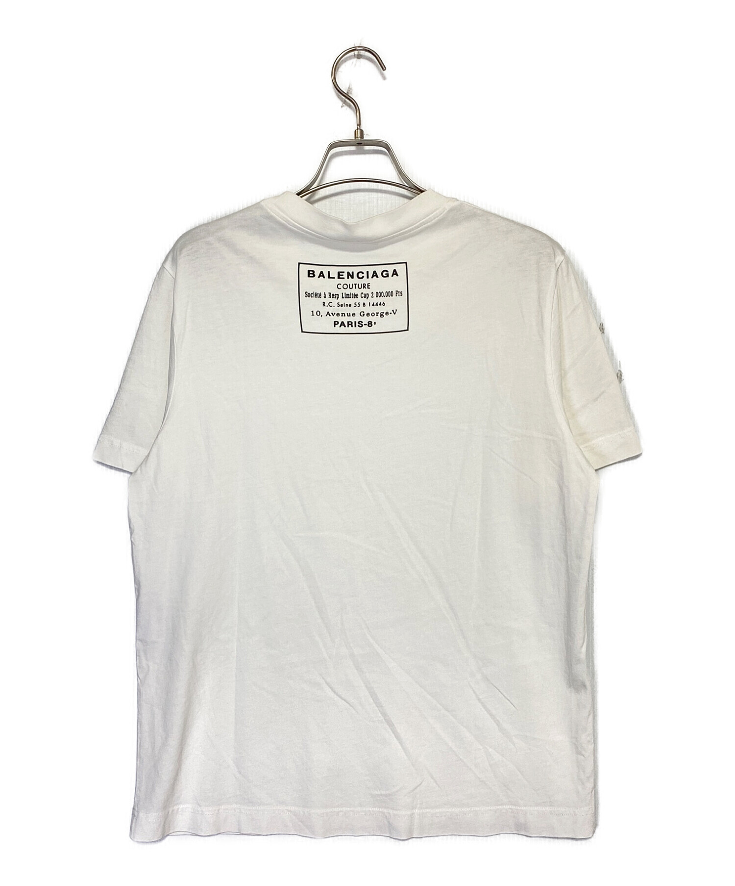 前は無地の旧タイプになりますバレンシアガ　balenciaga バックロゴ　tシャツ ホワイト