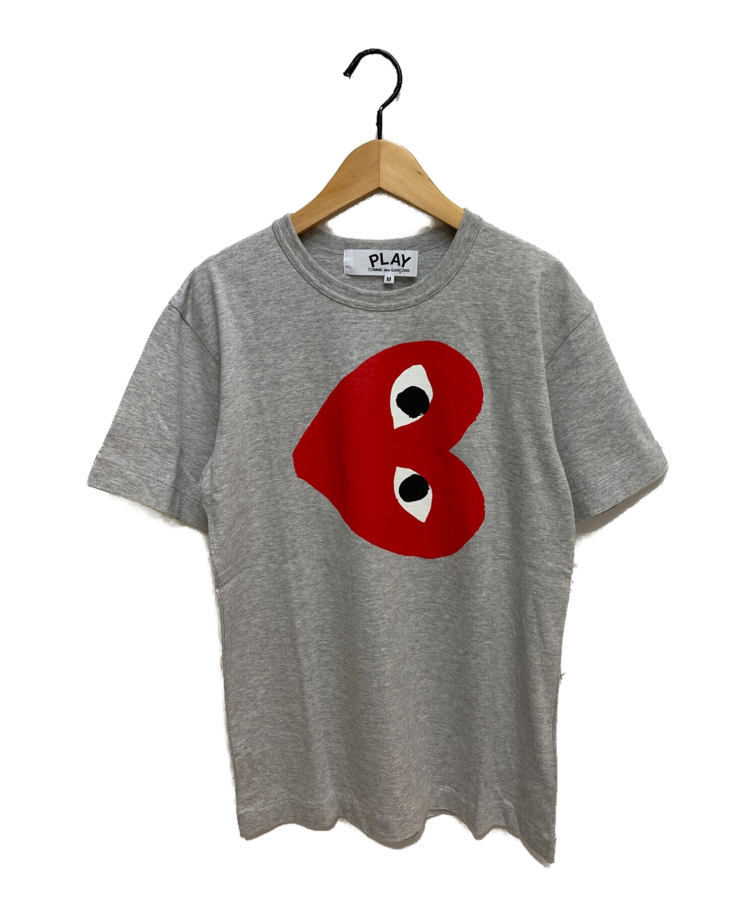 PLAY COMME des GARCONS (プレイ コムデギャルソン) ハートロゴTシャツ グレー サイズ:M