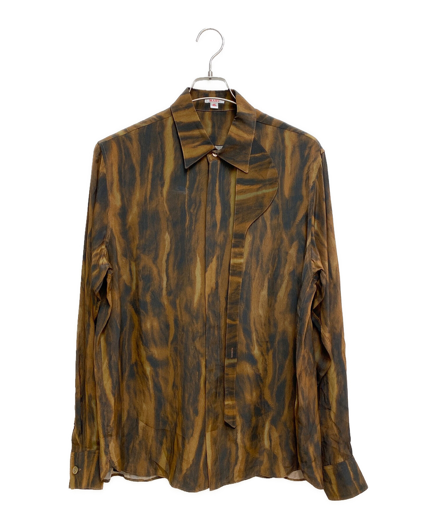 MASU「FUR PRINT SILK SHIRTS」ファープリントシルクシャツ - シャツ