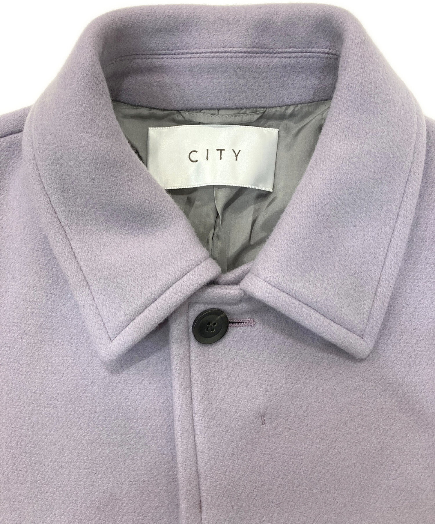 中古・古着通販】CITY (シティ) SUPER140S BALCOLLAR COAT パープル