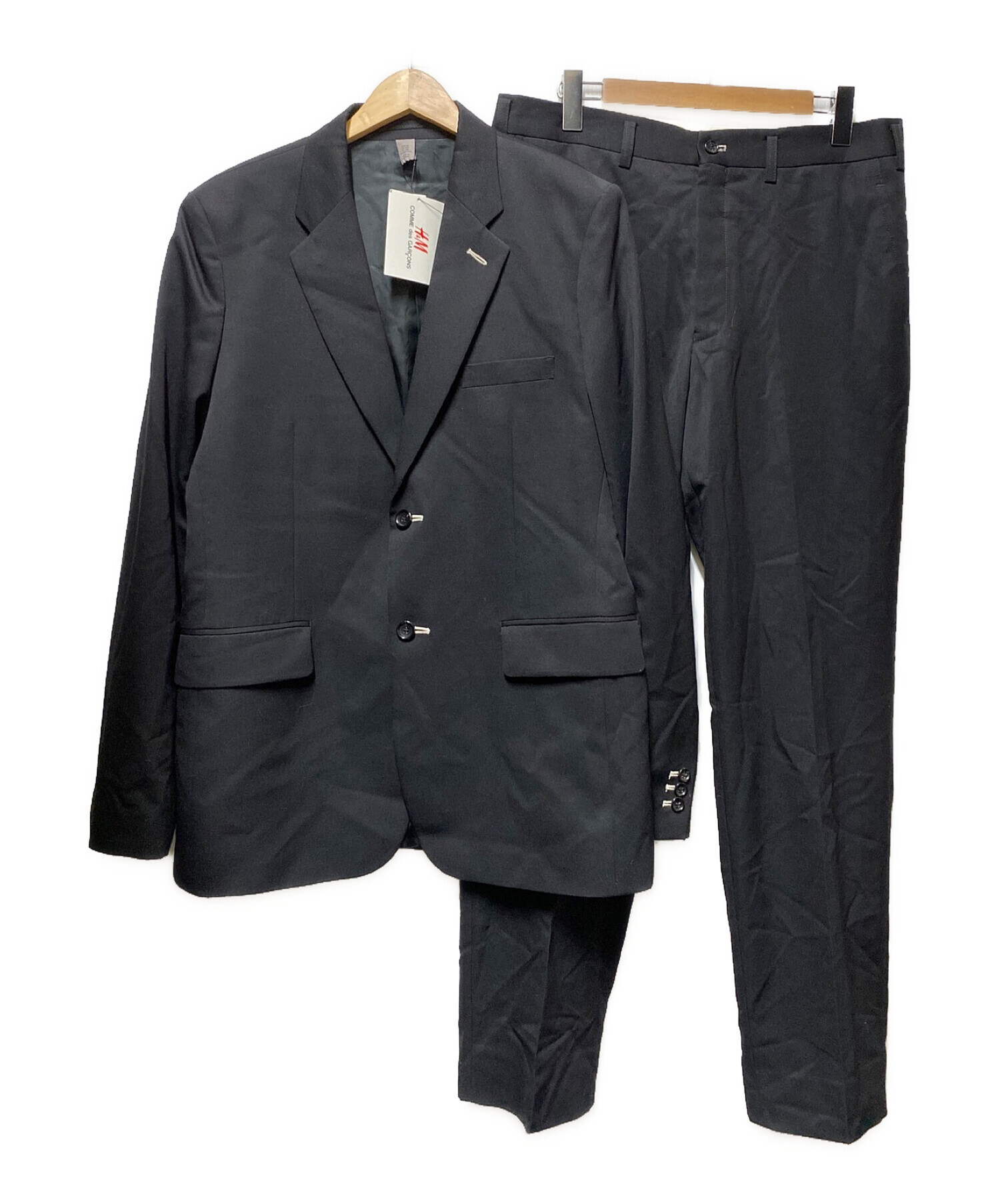 H&M×COMME des GARCONS (エイチ＆エム×コムデギャルソン) セットアップスーツ ブラック サイズ:52 未使用品