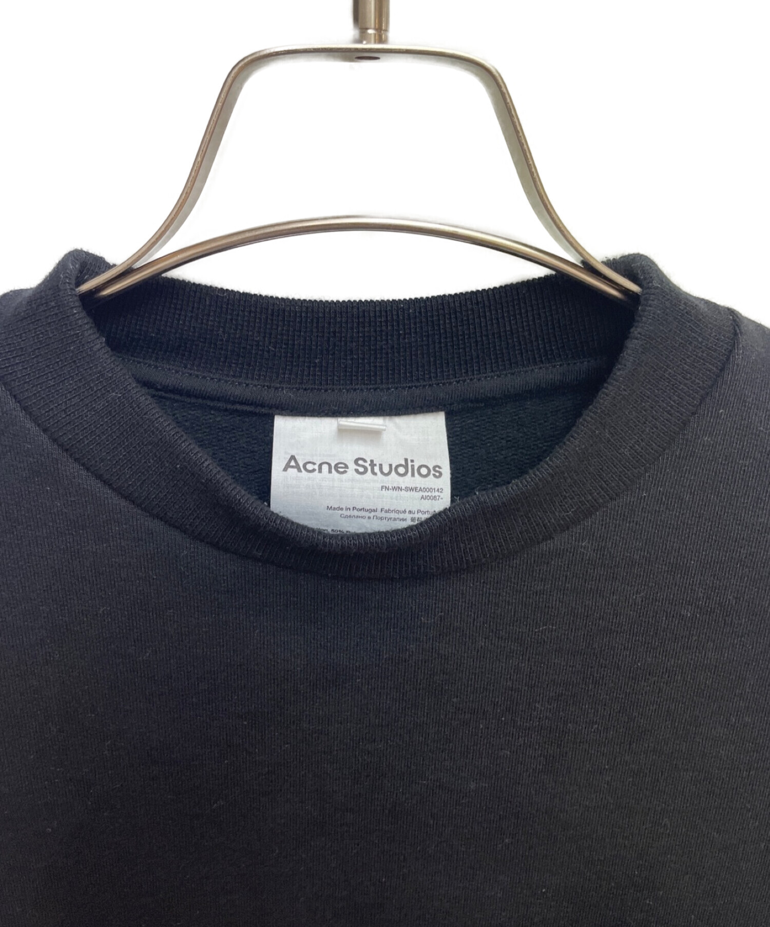 Acne studios (アクネストゥディオズ) オーバーサイズスウェットシャツ ブラック サイズ:XS