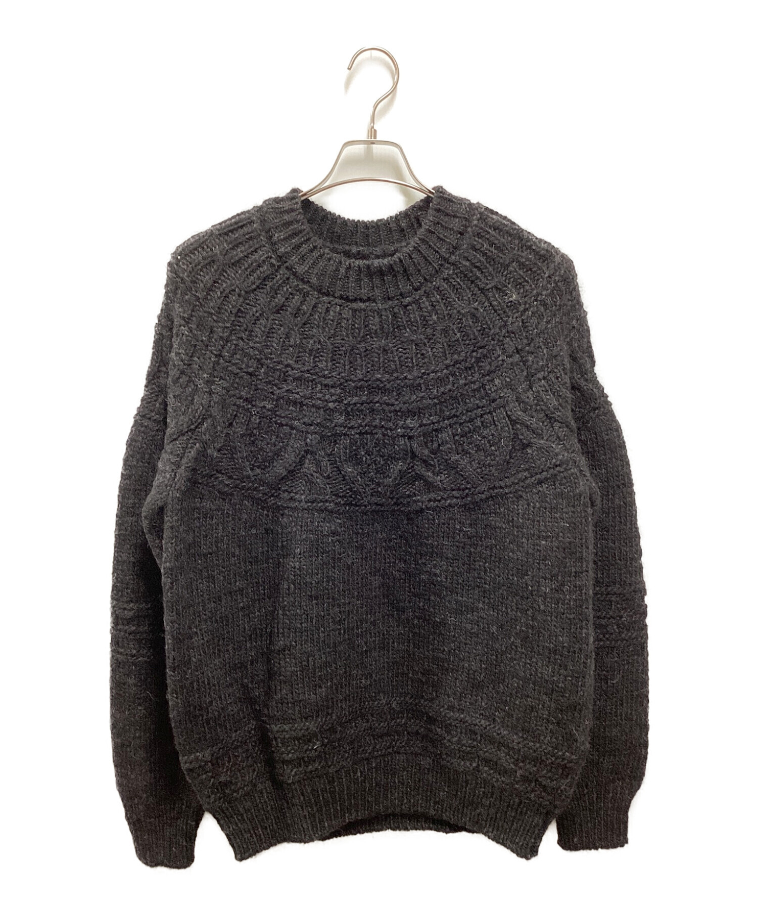 中古・古着通販】BATONER (バトナ―) SPREAD ALAN CREW NECK ブラック