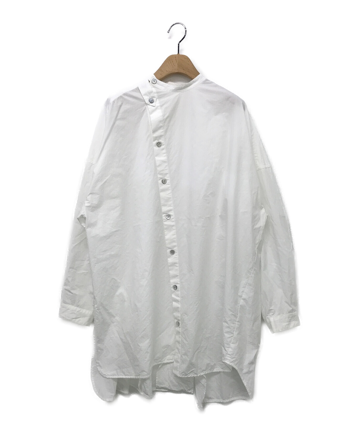 nagonstans (ナゴンスタンス) スタンドネックシャツ ホワイト サイズ:38