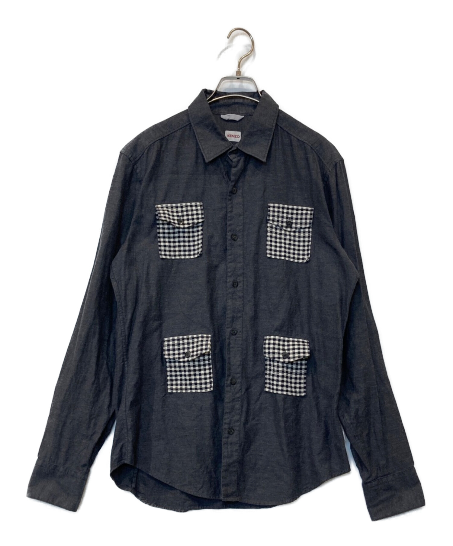 KENZO (ケンゾー) パッチシャツ グレー サイズ:M