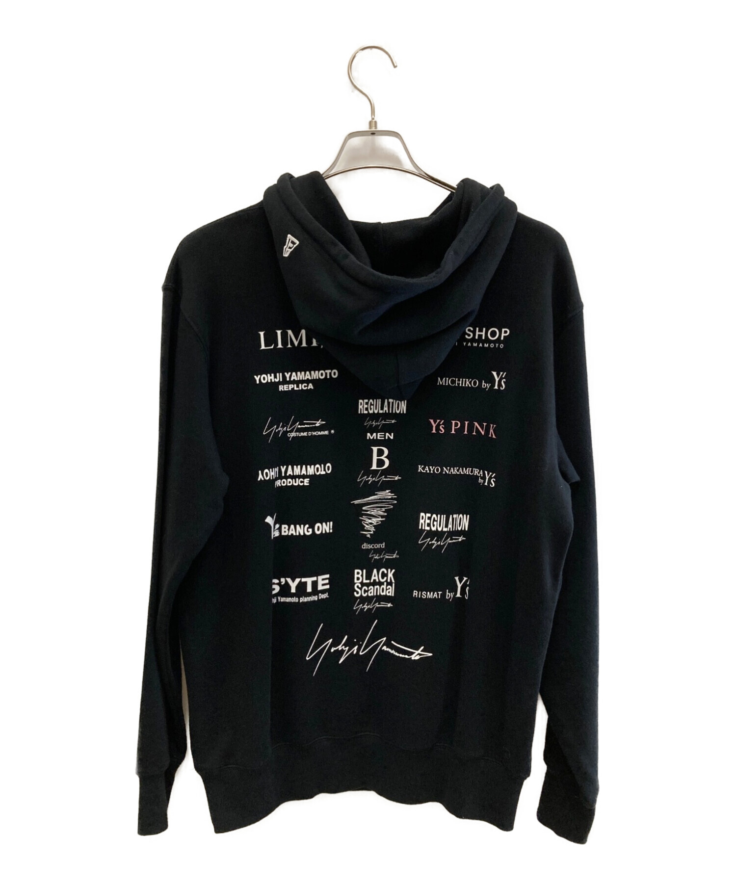 YOHJI YAMAMOTO (ヨウジヤマモト) New Era (ニューエラ) All Brands Series Sweat Pullover  Hoodie ブラック サイズ:M