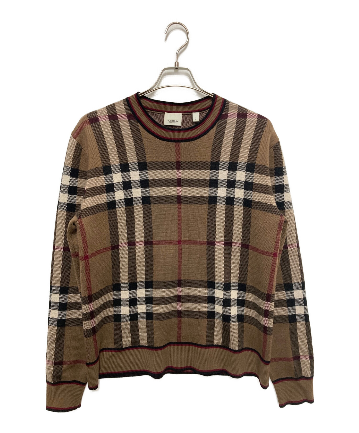 BURBERRY (バーバリー) ノヴァチェックニット ブラウン サイズ:S