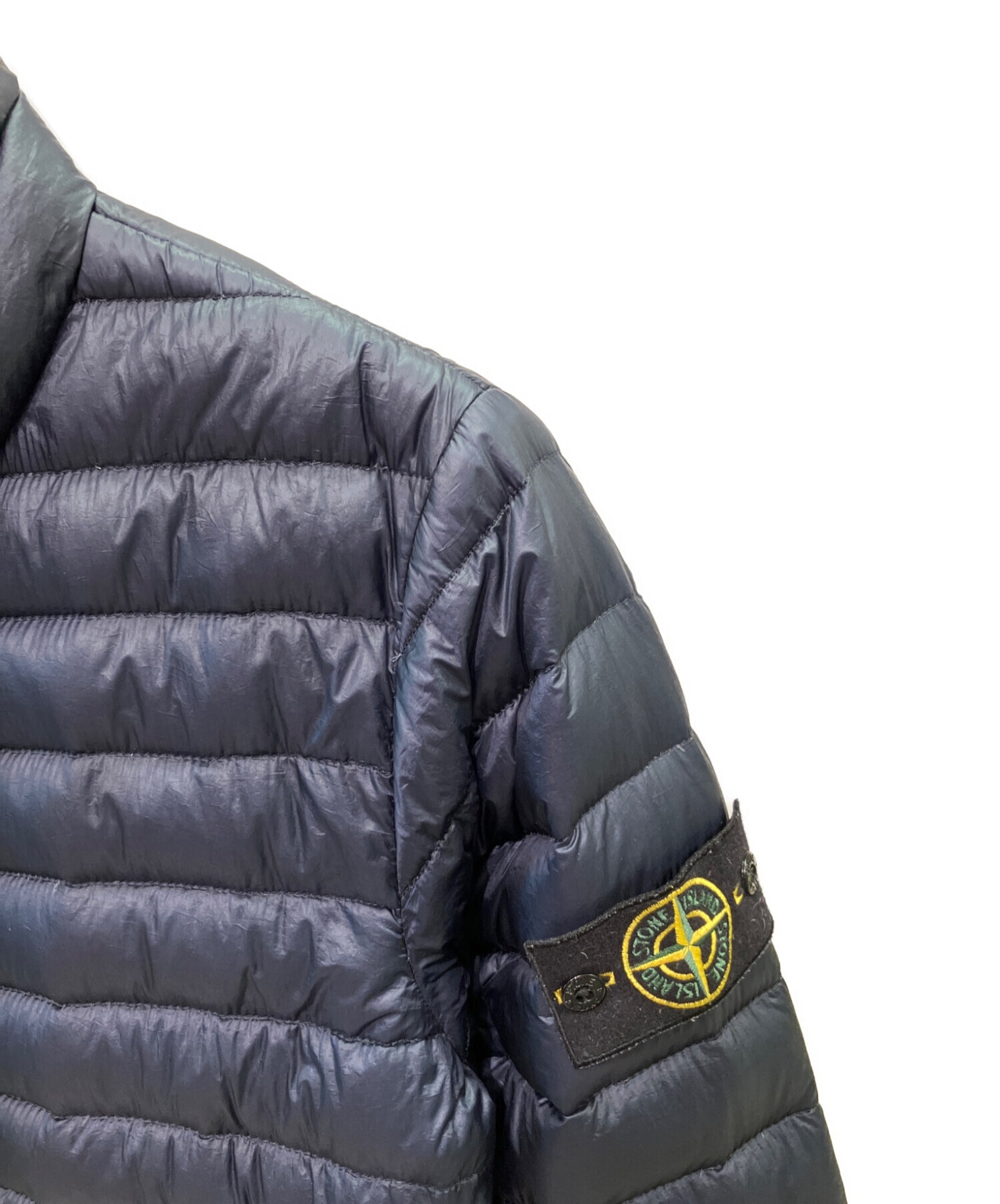 STONE ISLAND (ストーンアイランド) GARMENT DYEDライトダウンジャケット ネイビー サイズ:S