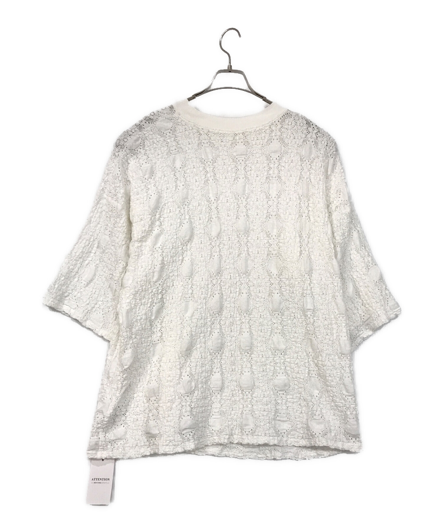 中古・古着通販】CITYSHOP (シティショップ) LACE T-SHIRT ホワイト