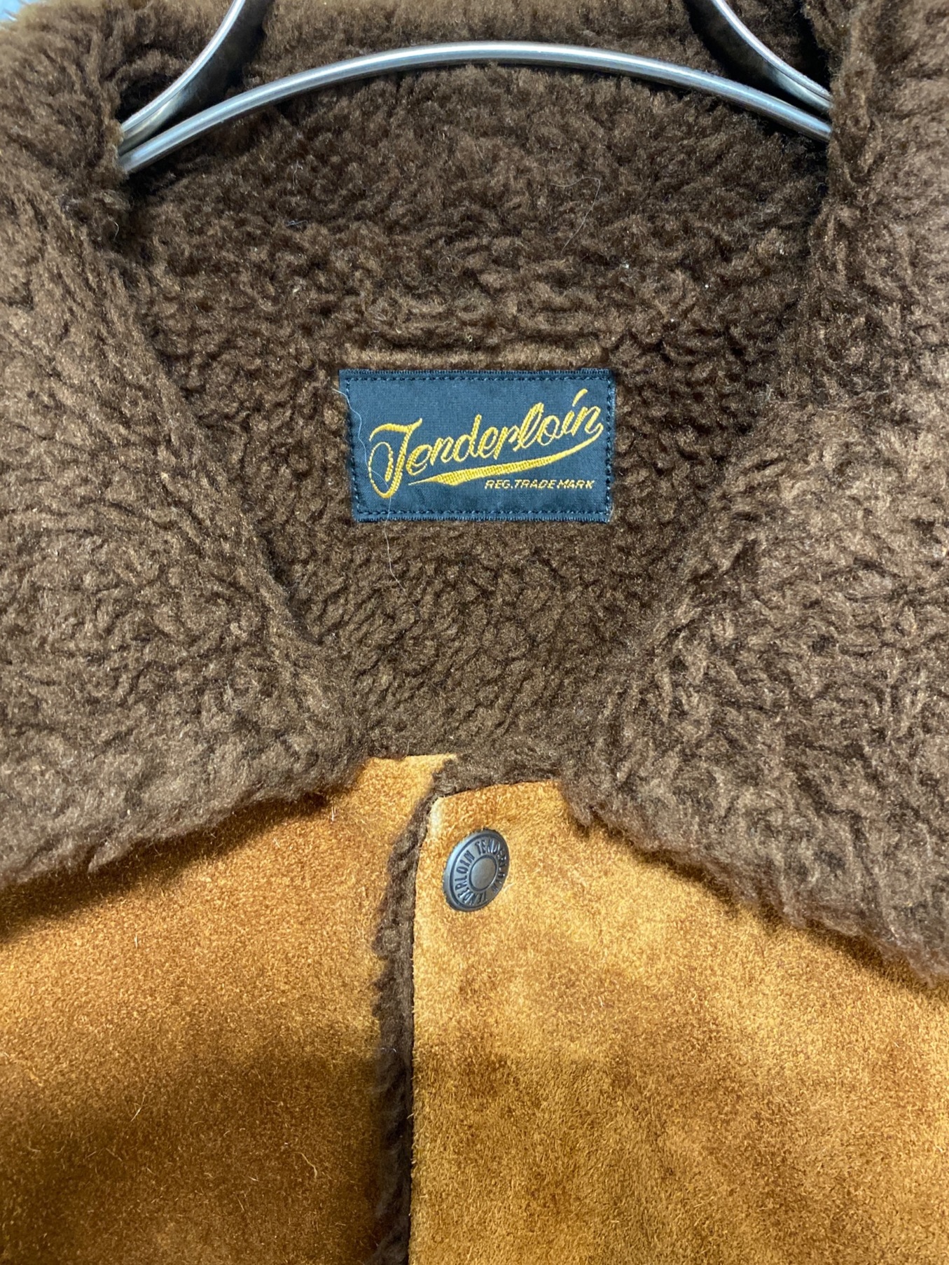 TENDERLOIN (テンダーロイン) サドルスエードジャケット ブラウン サイズ:L