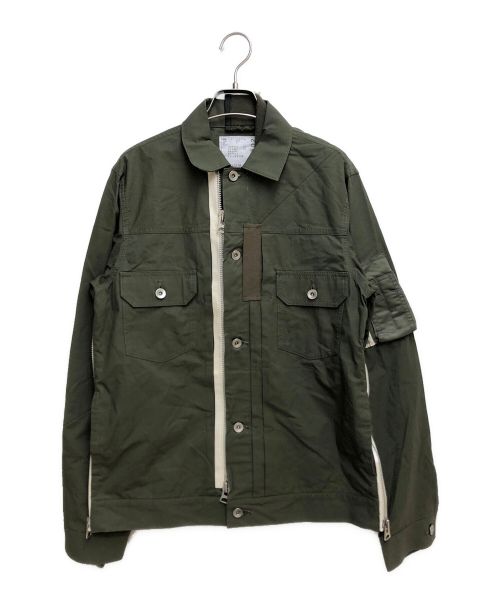 中古・古着通販】sacai (サカイ) Cotton Nylon Oxford Blouson オリーブ サイズ:1｜ブランド・古着通販  トレファク公式【TREFAC FASHION】スマホサイト