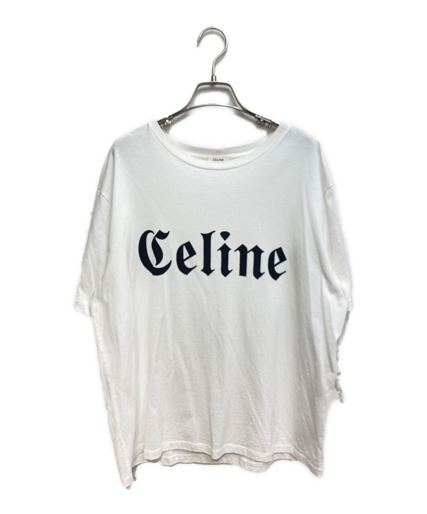 CELINE (セリーヌ) 22SS ゴシックTシャツ/コットンジャージー ホワイト サイズ:S