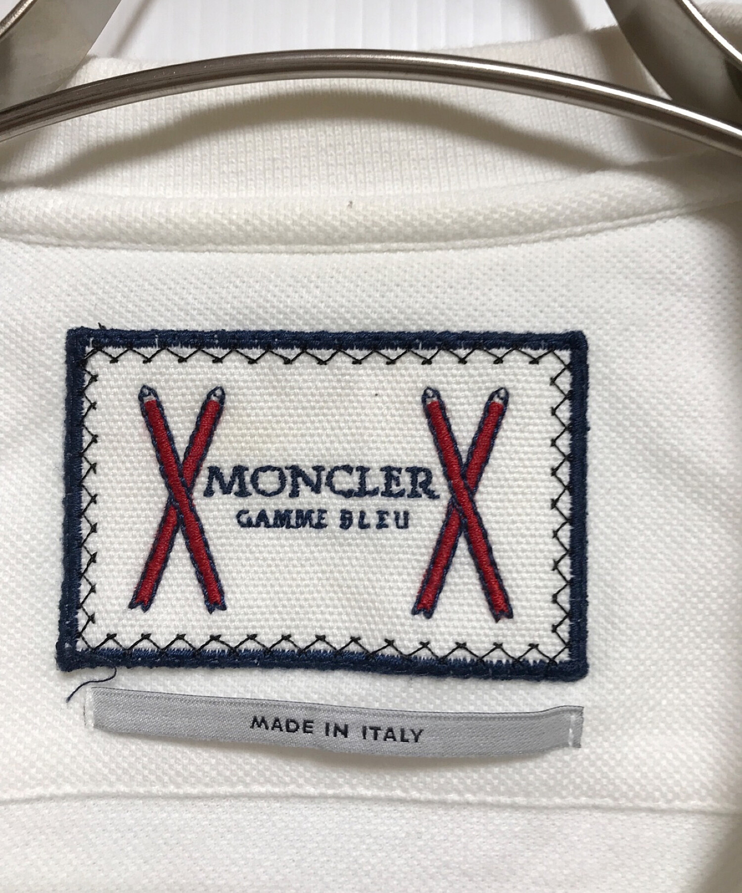 MONCLER GAMME BLEU (モンクレール ガム ブルー) ポロシャツ ホワイト サイズ:M