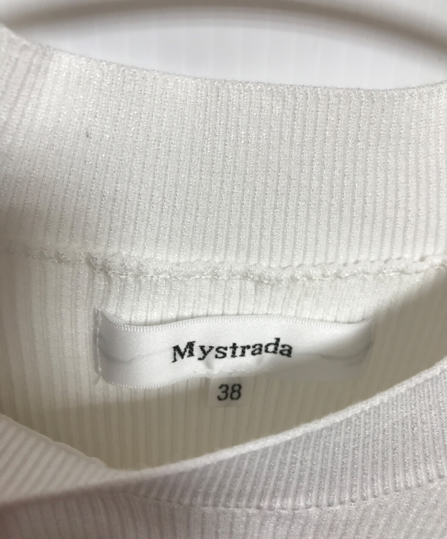 Mystrada (マイストラーダ) エンブロイダリーニット ホワイト サイズ:SIZE38