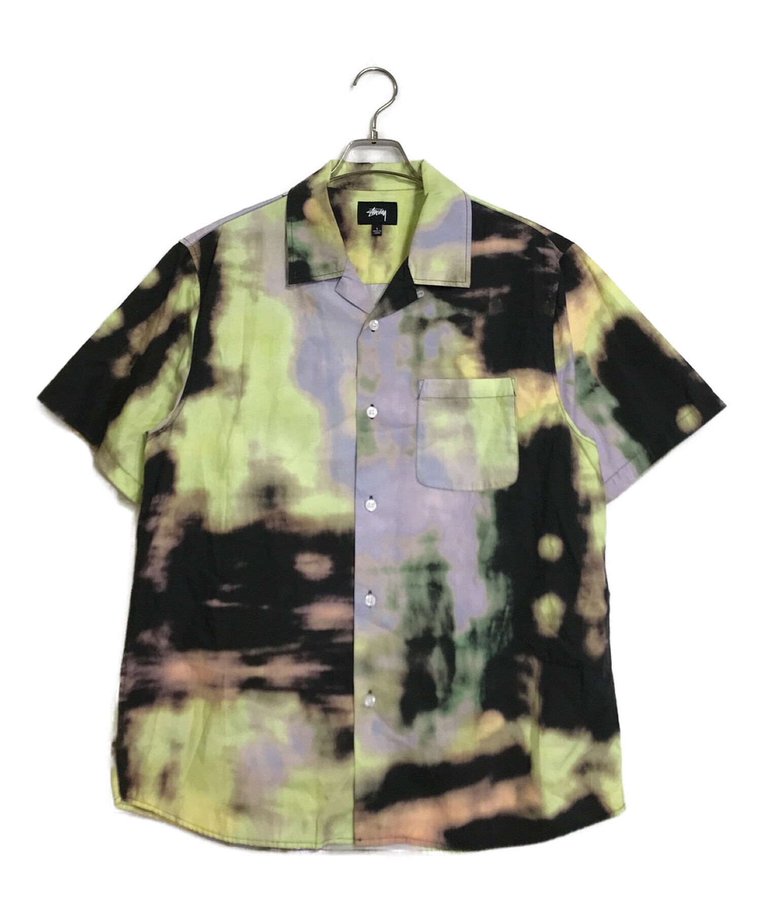 肩幅52㌢身幅56㌢着丈73㌢STUSSY Tie Dye タイダイ オープンカラー ...