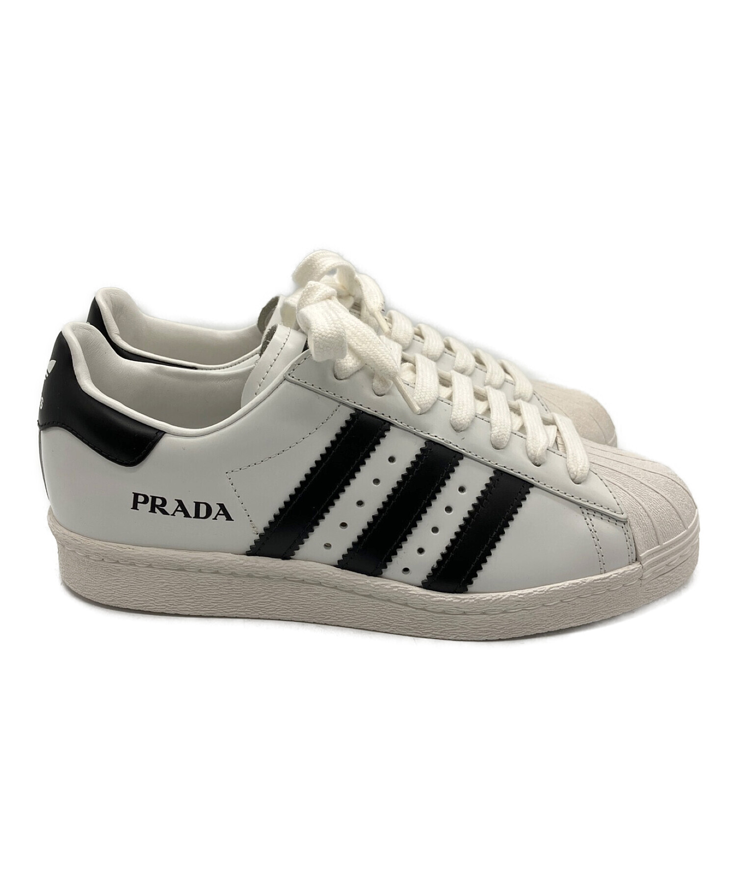 PRADA×adidas (プラダ × アディダス) スニーカー ホワイト×ブラック サイズ:23