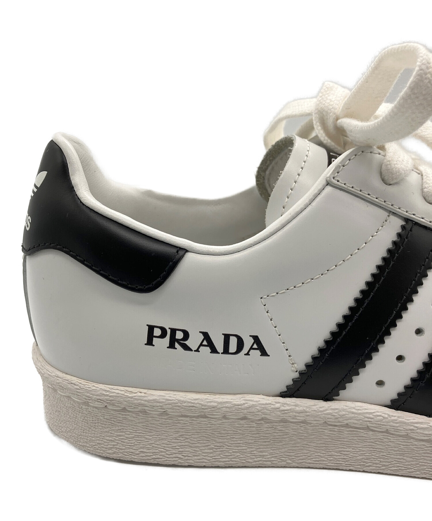 PRADA×adidas (プラダ × アディダス) スニーカー ホワイト×ブラック サイズ:23