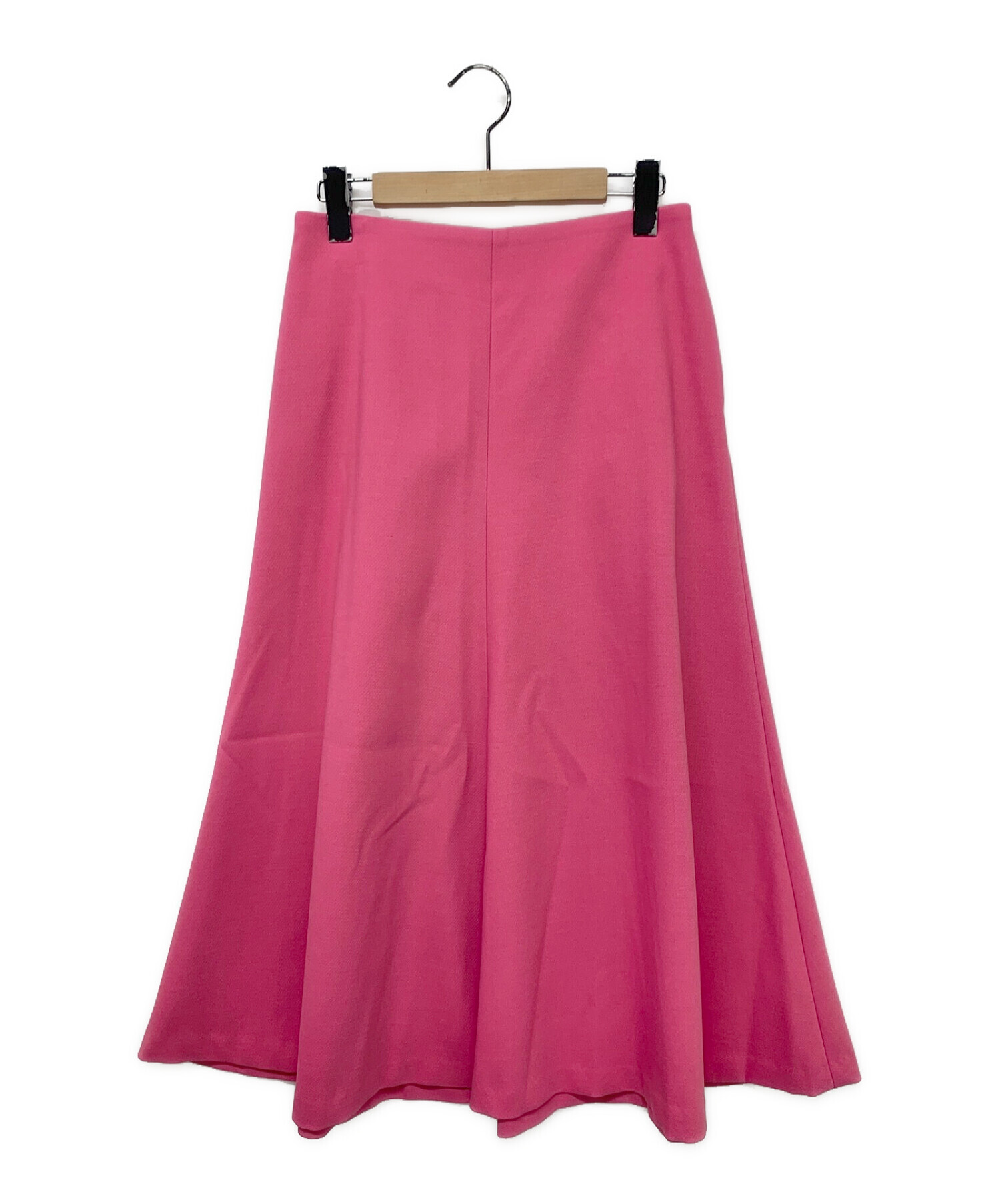 ESTNATION (エストネーション) ダブルクロスフレアミディスカート ピンク サイズ:38