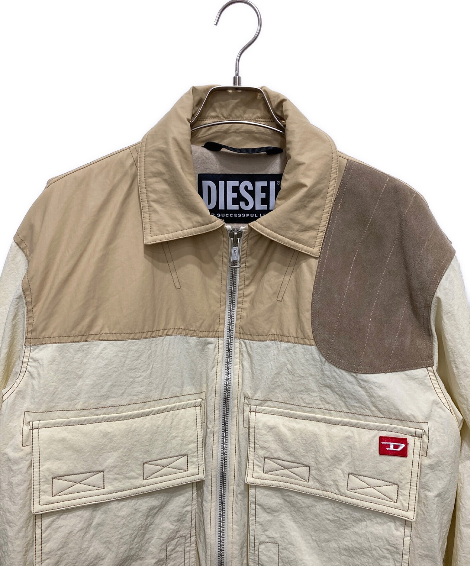 DIESEL (ディーゼル) ジップアップジャケット ベージュ サイズ:Ⅿ