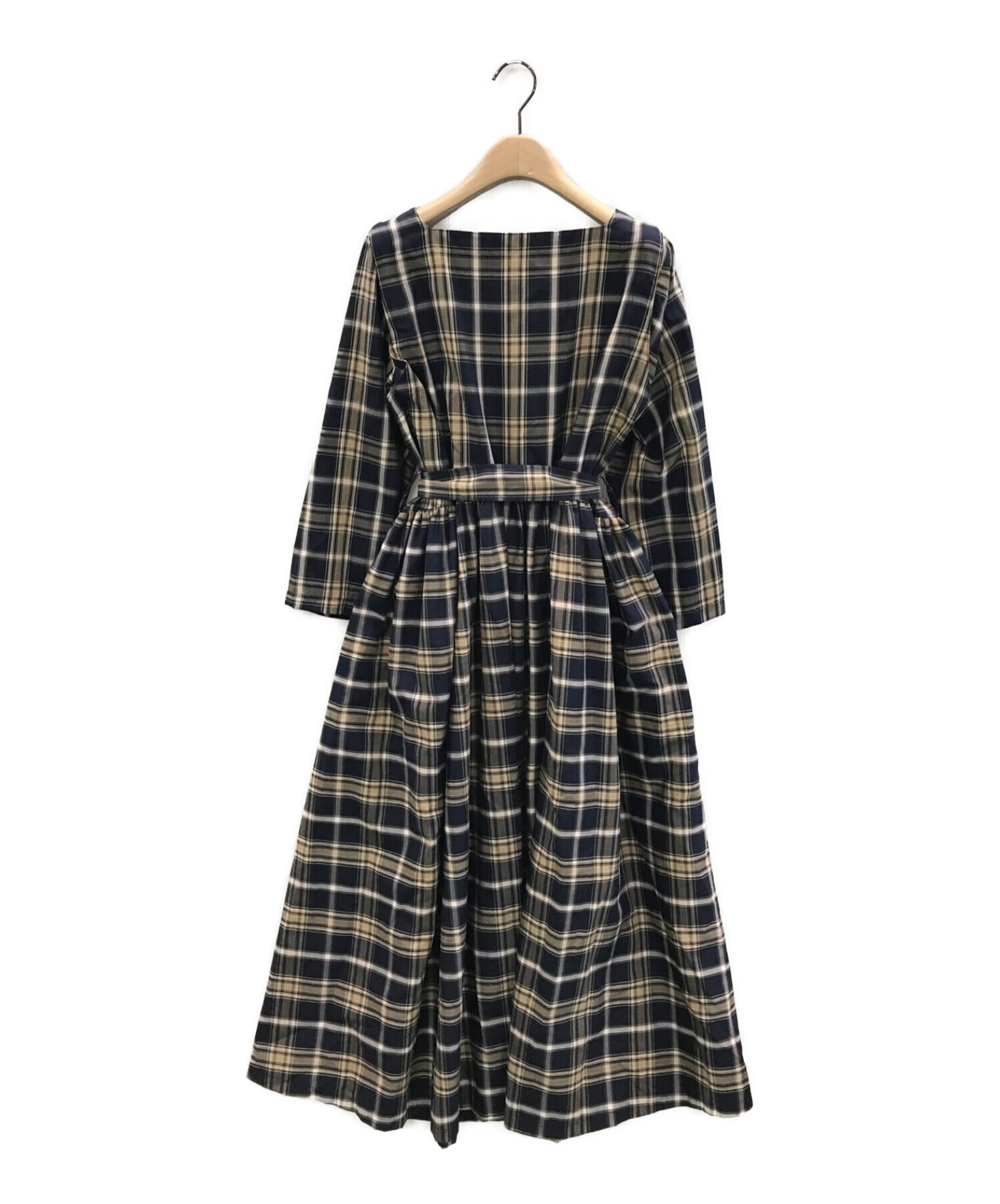 上位 madder madder CHECK LONG DRESS チェックワンピース | www