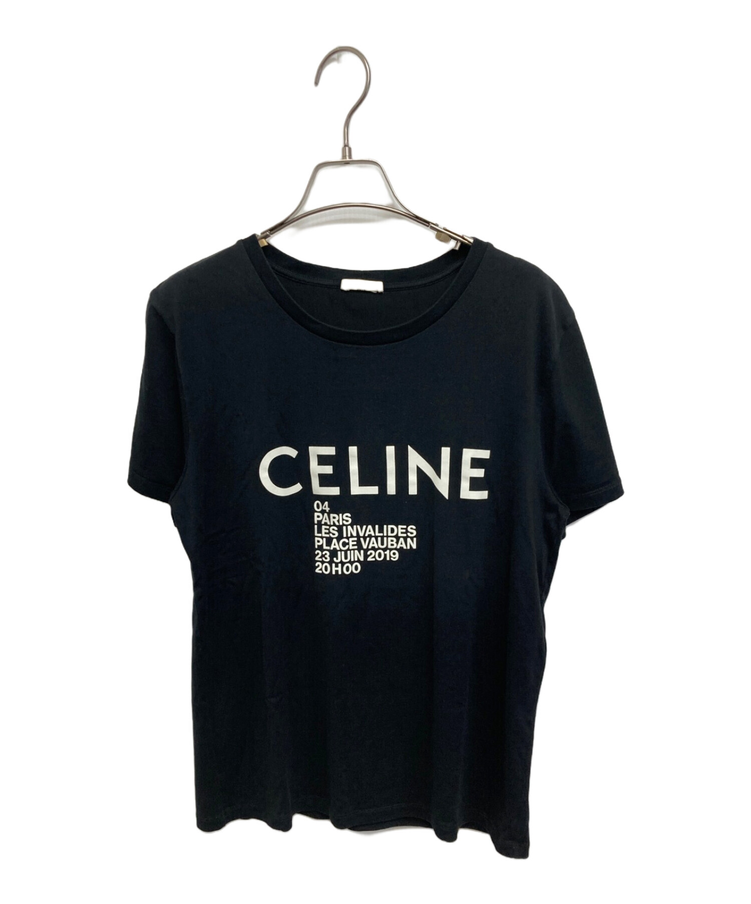 得価最新品Celineセリーヌ ロゴTシャツ　黒　人気　正規品 トップス