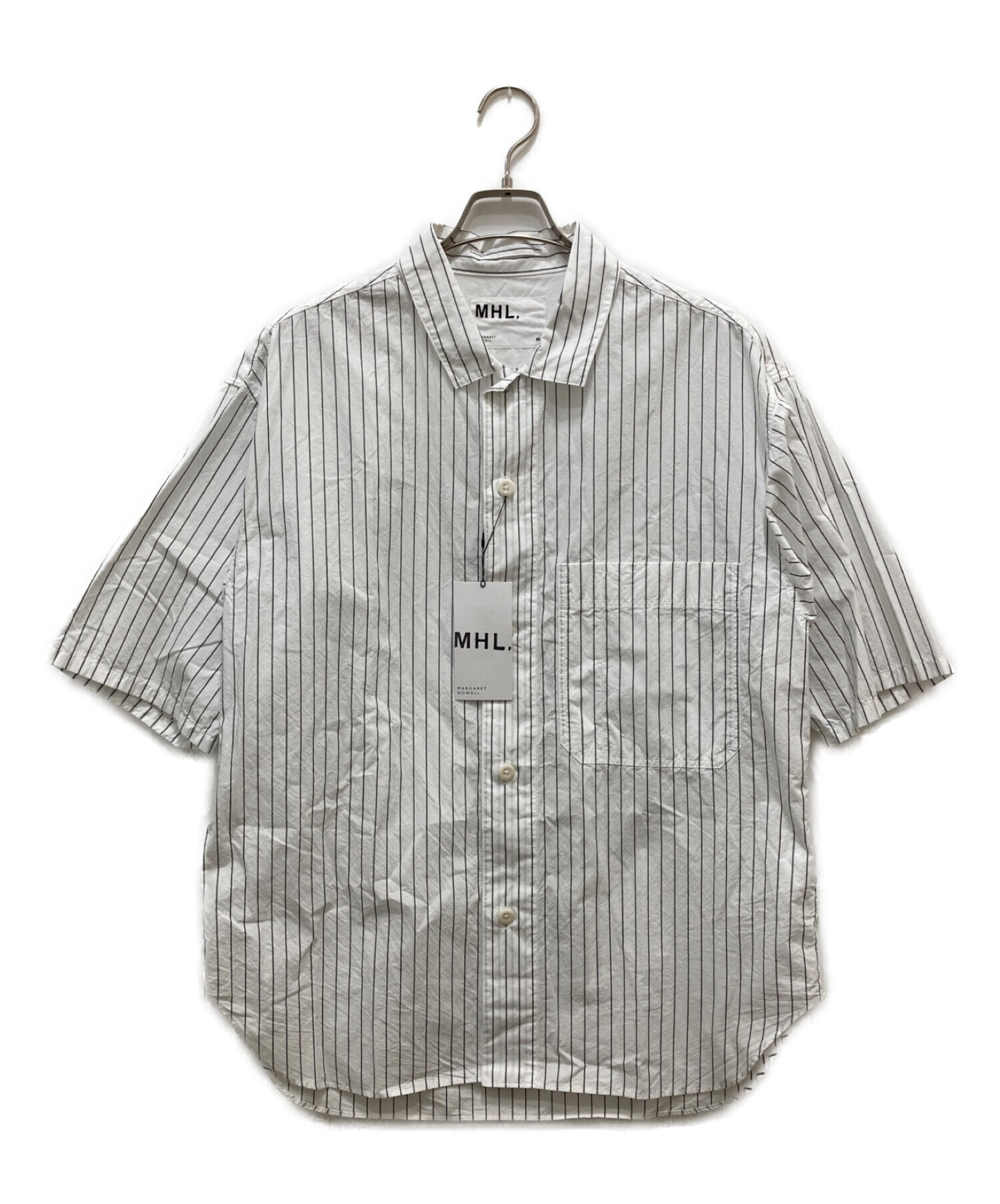 中古・古着通販】MHL (エムエイチエル) WASHED STRIPE COTTON SS SHIRT