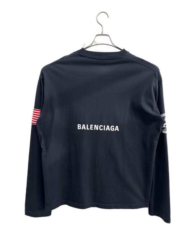 中古・古着通販】BALENCIAGA (バレンシアガ) NASAワッペンバックロゴオーバーサイズカットソー ブラック サイズ:XXS｜ブランド・古着通販  トレファク公式【TREFAC FASHION】スマホサイト