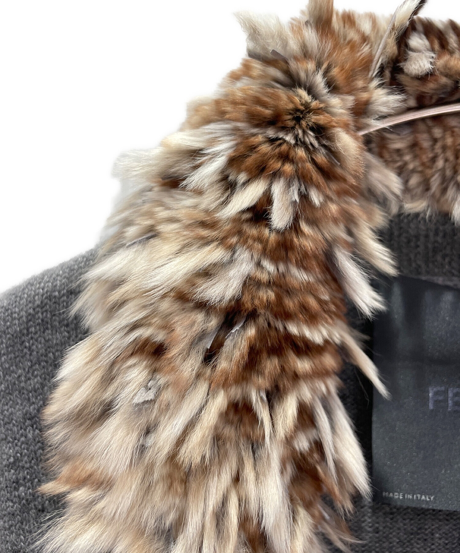 中古・古着通販】FENDI (フェンディ) ファートリミングカシミヤカーディガン グレー サイズ:40｜ブランド・古着通販  トレファク公式【TREFAC FASHION】スマホサイト