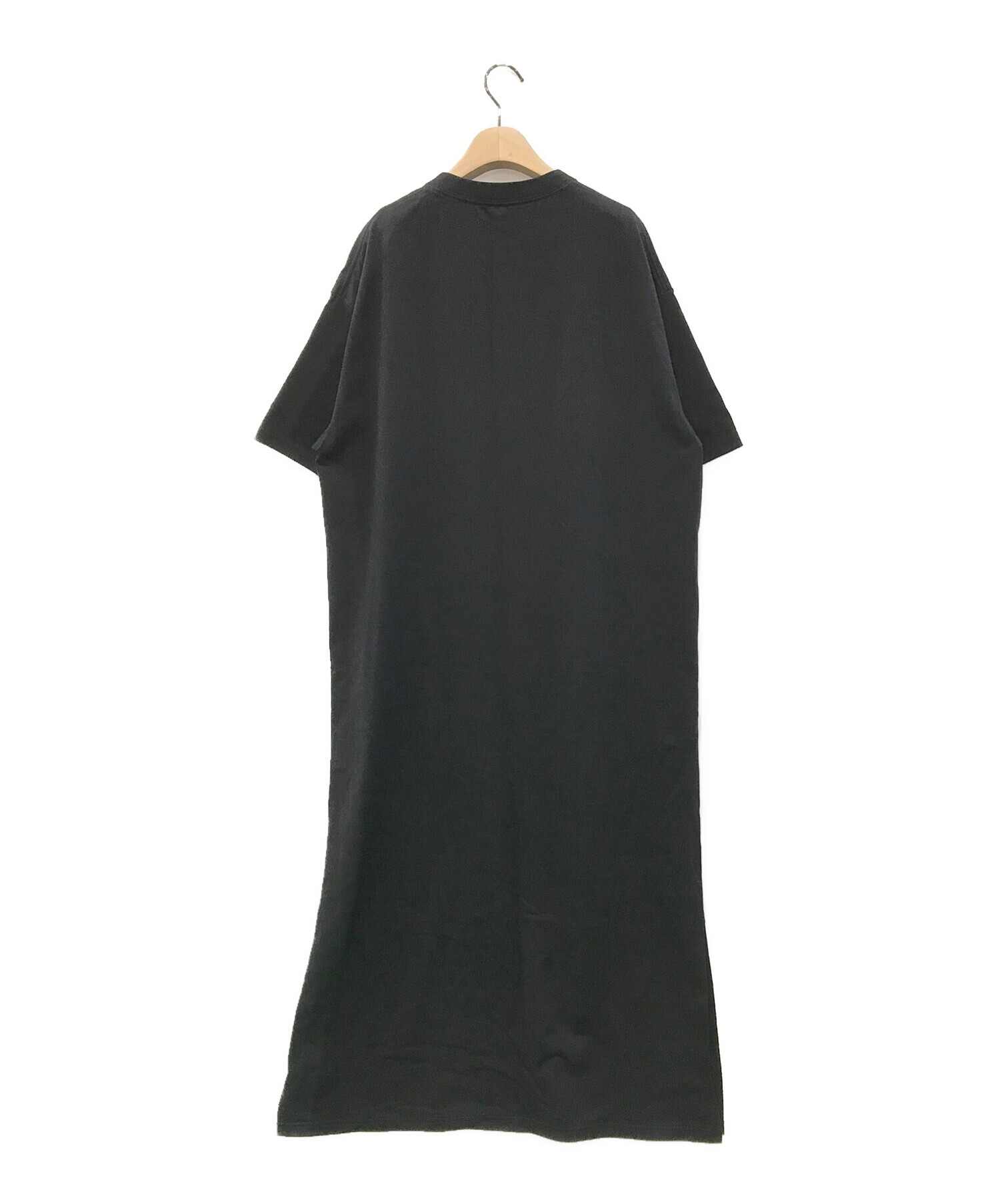 HYKE (ハイク) Tシャツドレス ブラック サイズ:2
