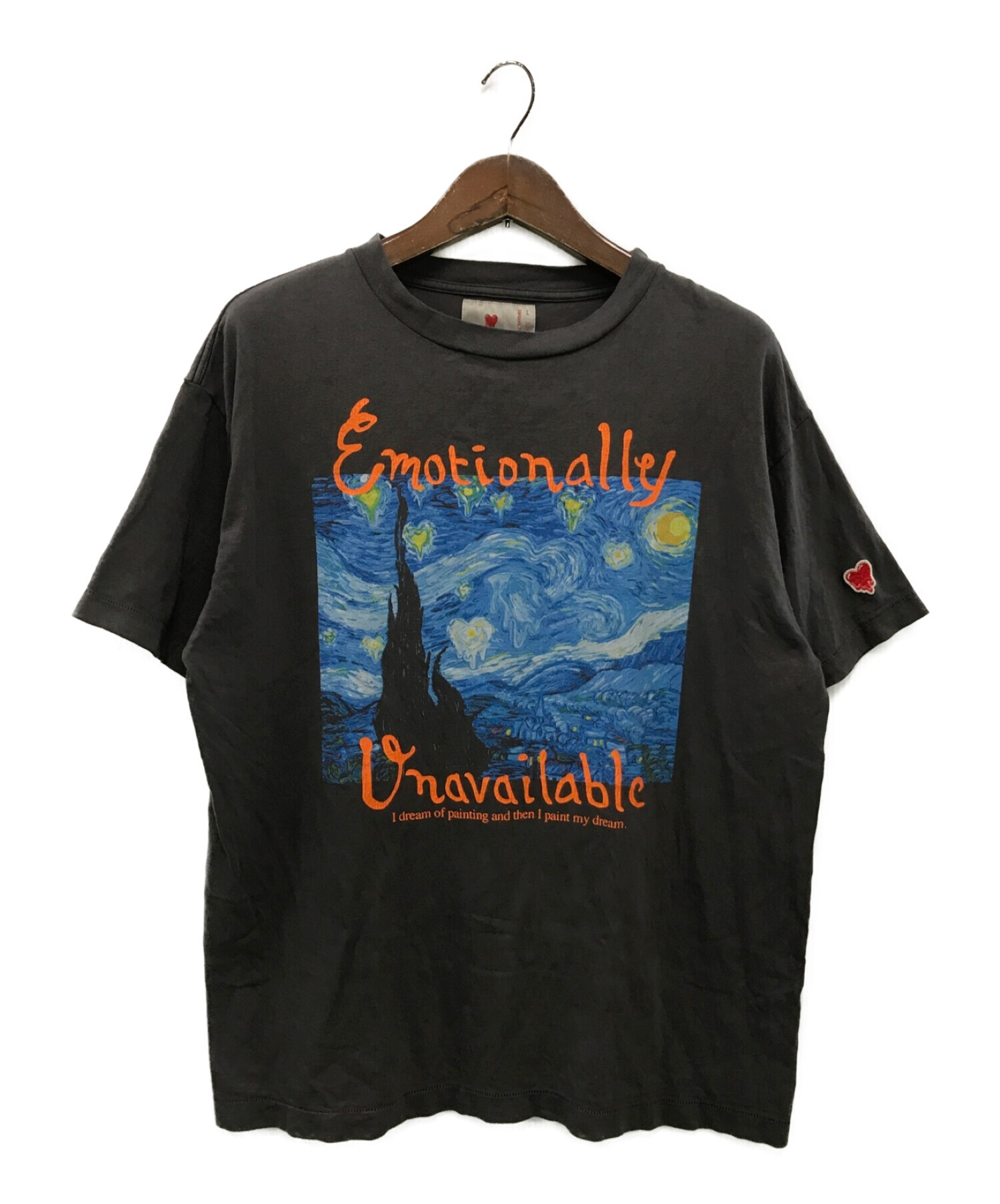 EMOTIONALLY UNAVAILABLE (エモーショナリー・アンアベイラブル) Tシャツ チャコールグレー サイズ:L