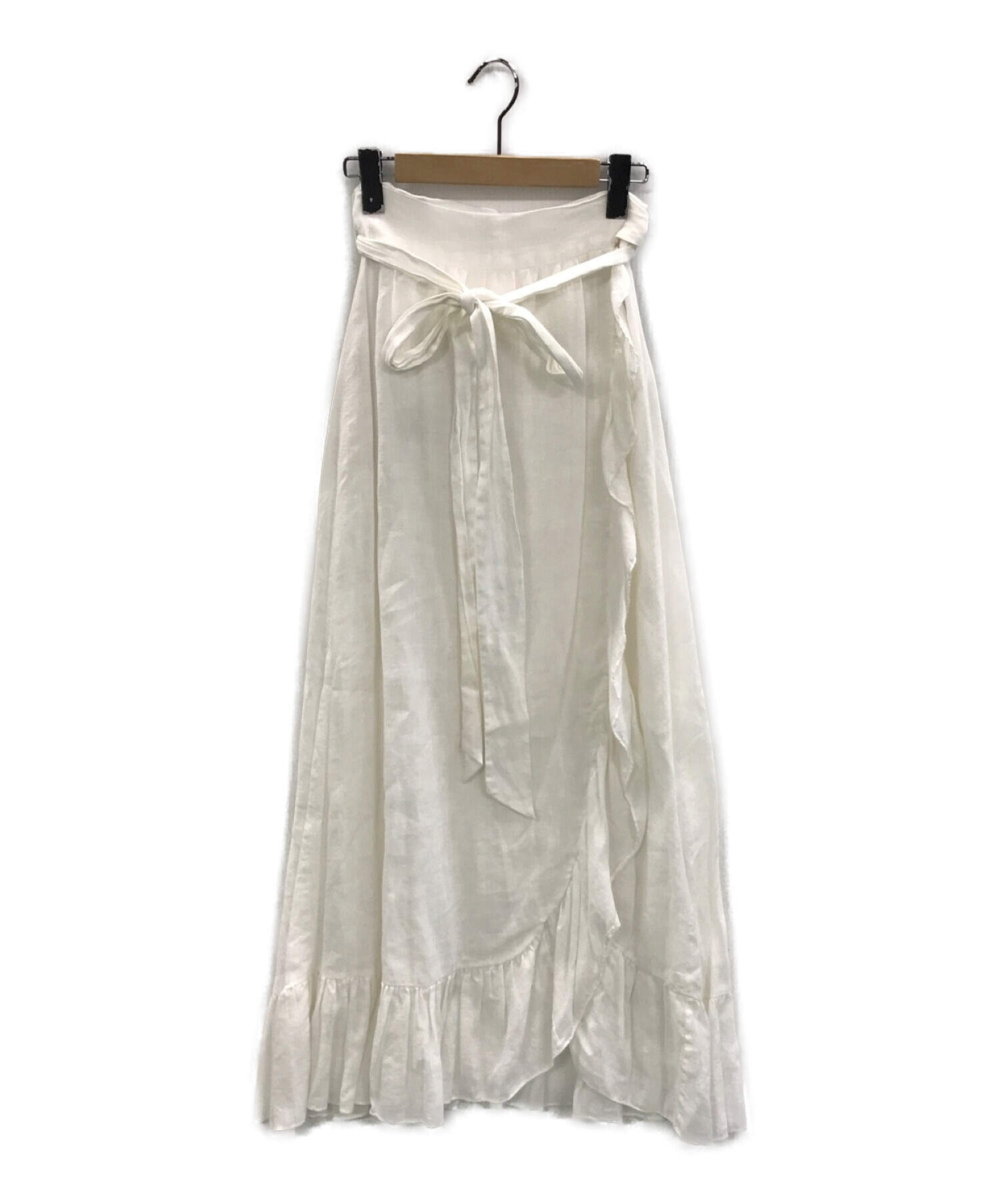 ISABEL MARANT ETOILE (イザベルマランエトワール) リネンラップスカート ホワイト サイズ:36