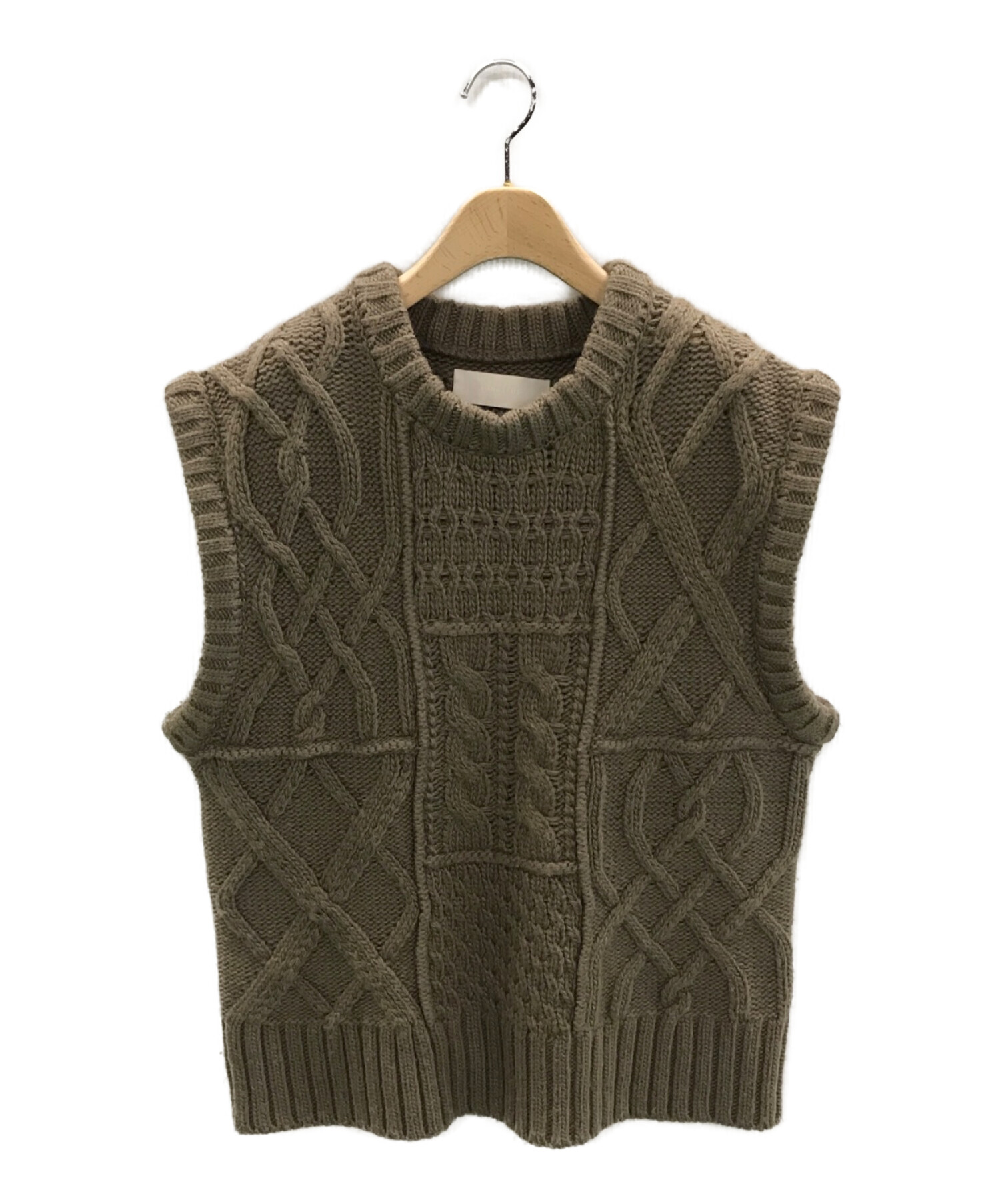 中古・古着通販】TODAYFUL (トゥデイフル) Cable Knit Vest ブラウン