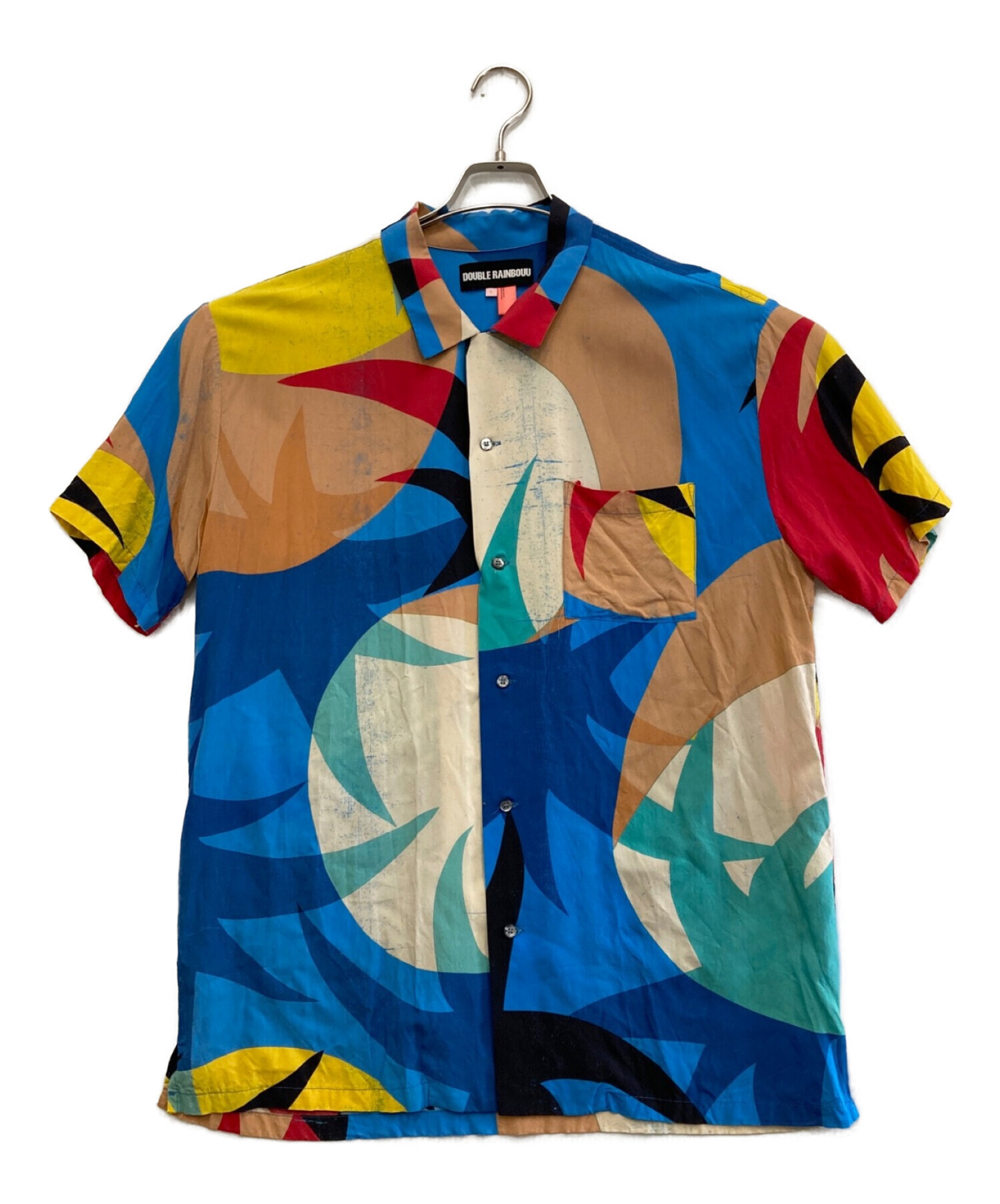 DOUBLE RAINBOUU (ダブルレインボー) オープンカラーシャツ レッド サイズ:L