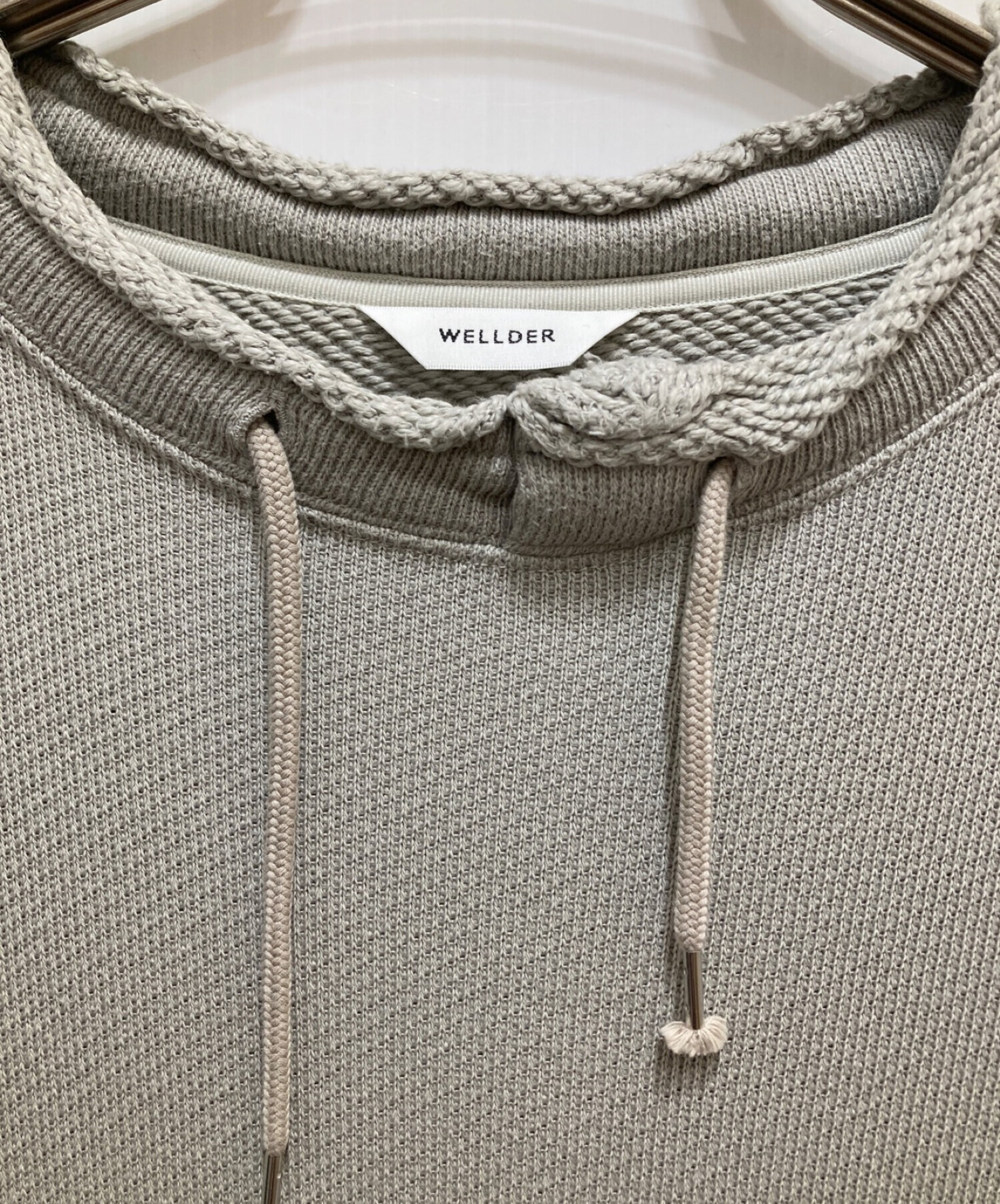 中古・古着通販】WELLDER (ウェルダー) Cut Off Collar Sweat グレー サイズ:4｜ブランド・古着通販  トレファク公式【TREFAC FASHION】スマホサイト