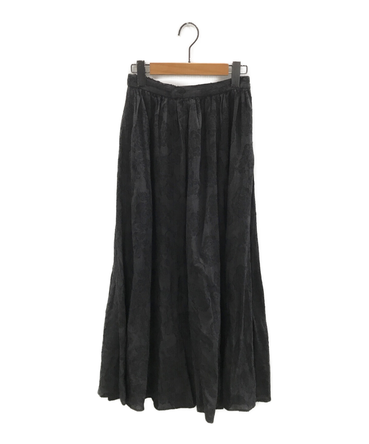 CLANE (クラネ) フラワージャガードスカート ブラック サイズ:F