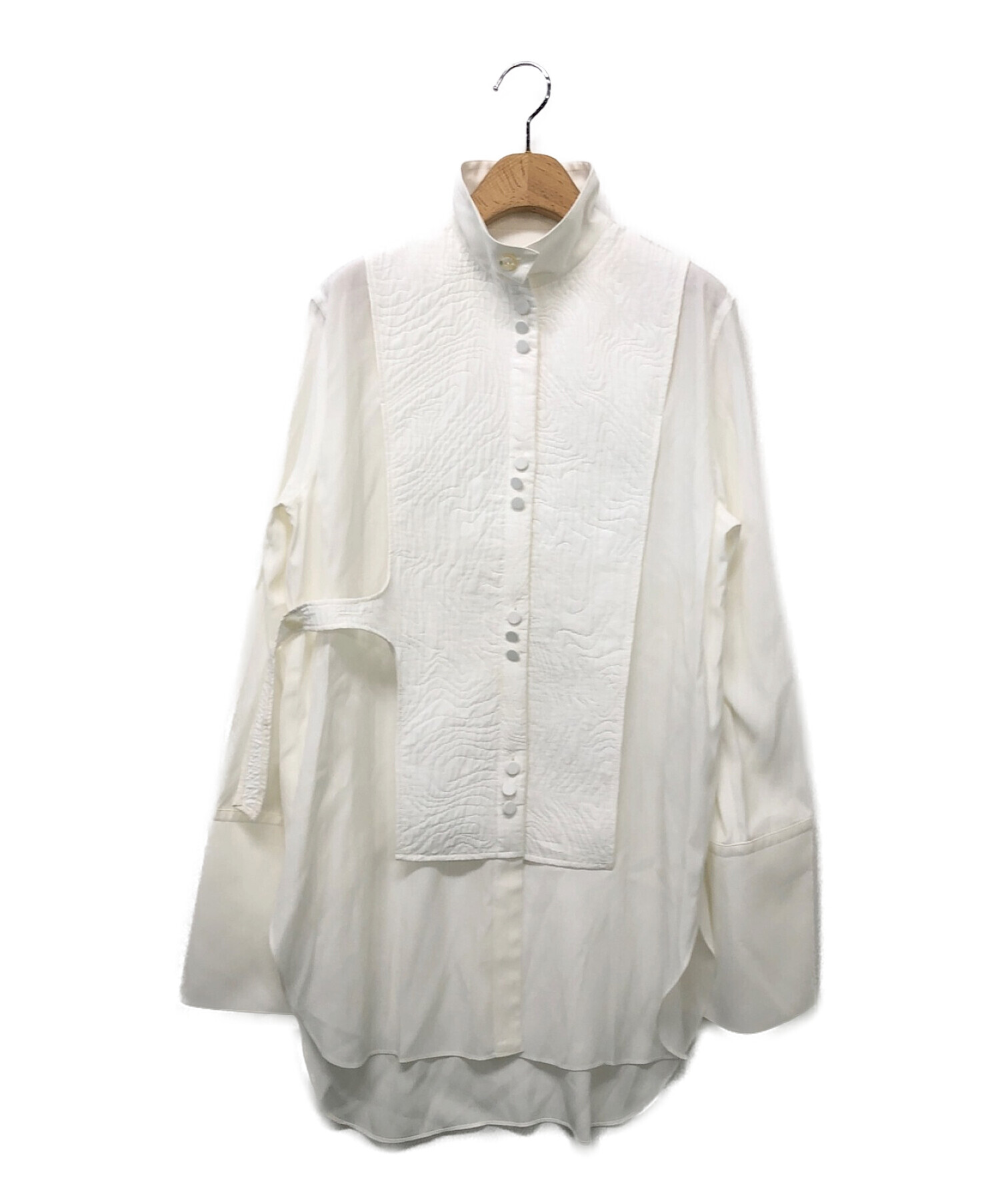 IRENE (アイレネ) キルティングビブシャツ ホワイト サイズ:36