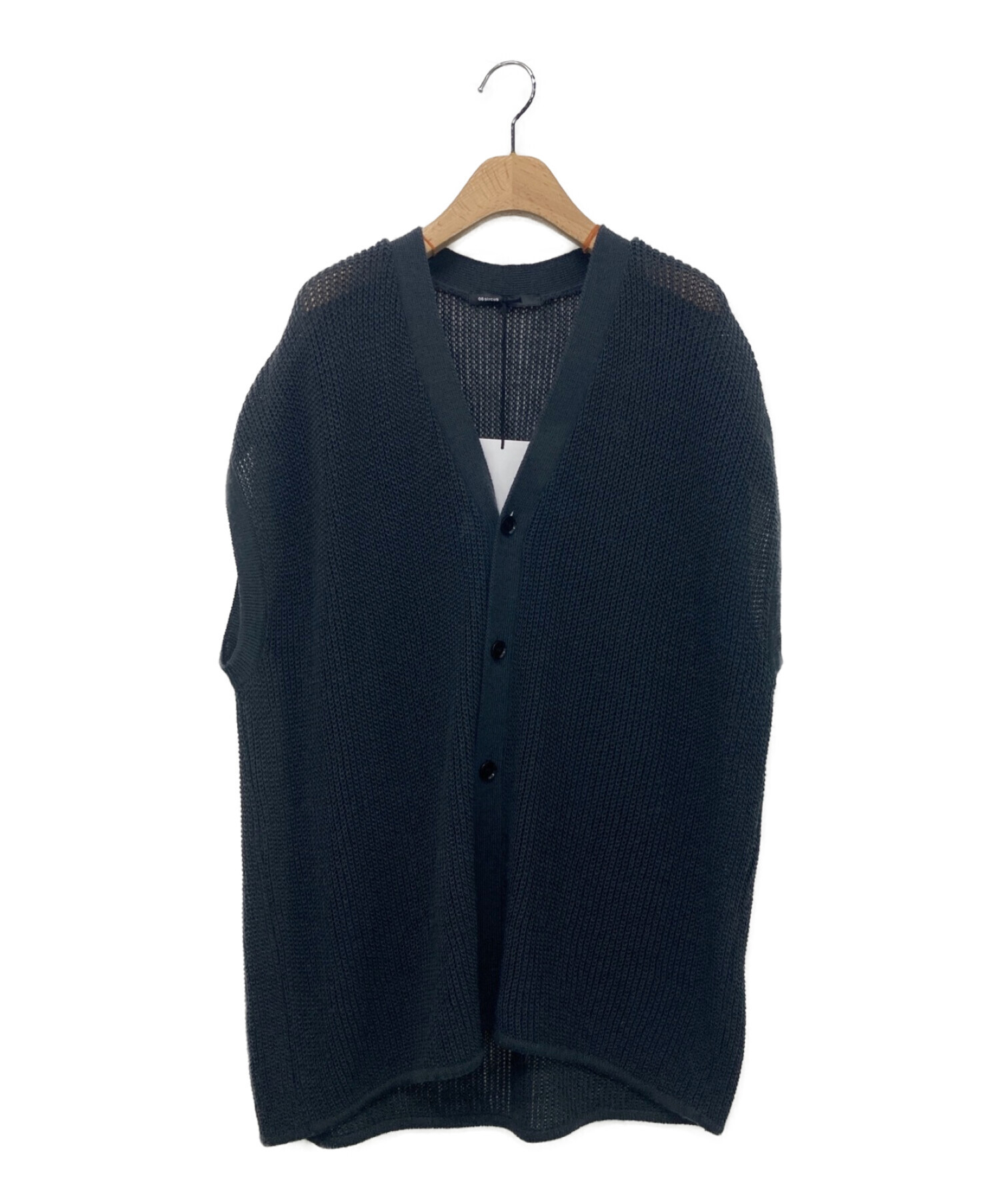 08sircus (ゼロエイトサーカス) Wool / paper yarn sleeveless cardigan ブラック サイズ:5