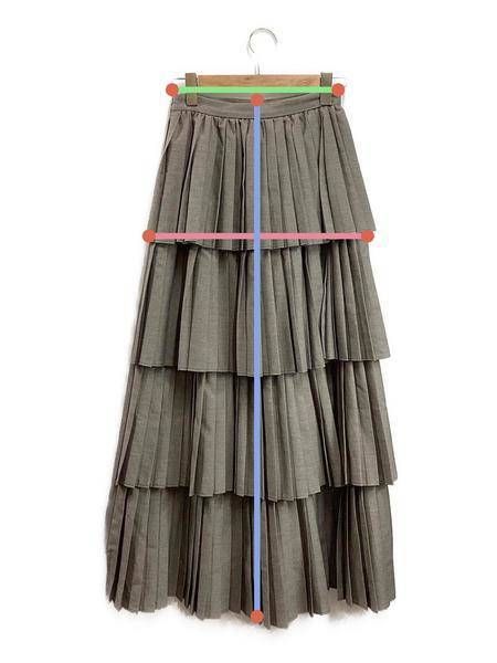 【中古・古着通販】CLANE (クラネ) W FACE PLEATS SKIRT