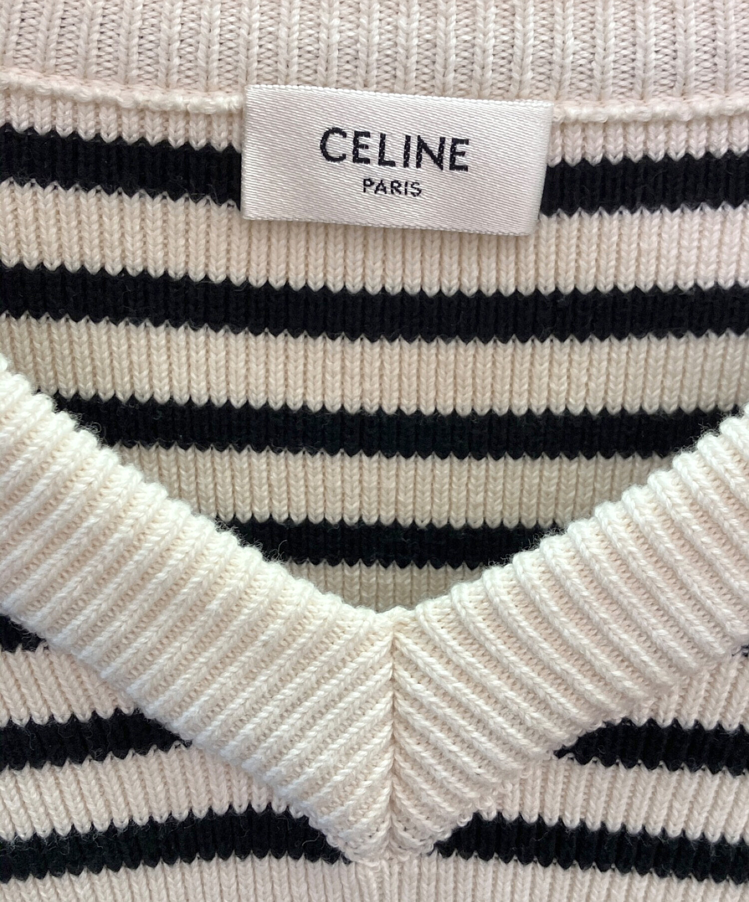 CELINE PARIS ボーダーニット XS-