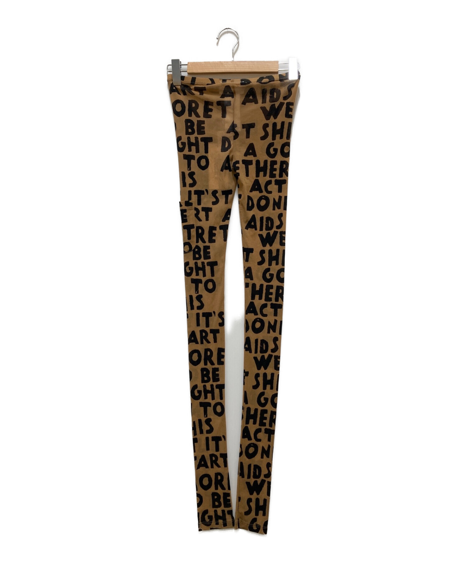 MM6 Maison Margiela (エムエムシックス メゾンマルジェラ) Text Print Leggings ベージュ サイズ:XS