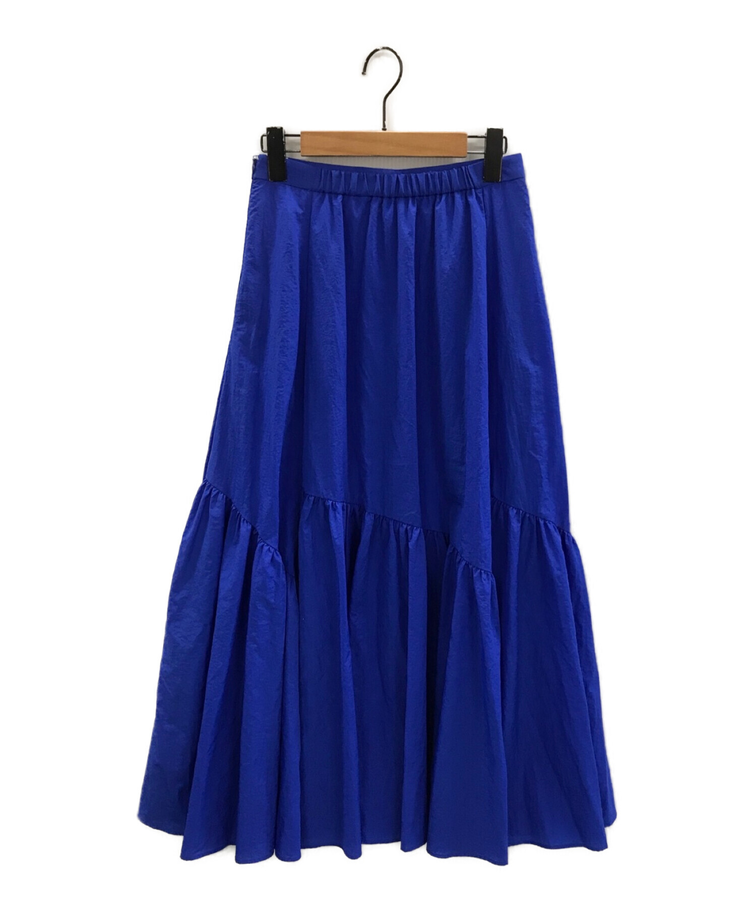 CELFORD (セルフォード) アシメティアードタフタスカート ブルー サイズ:36