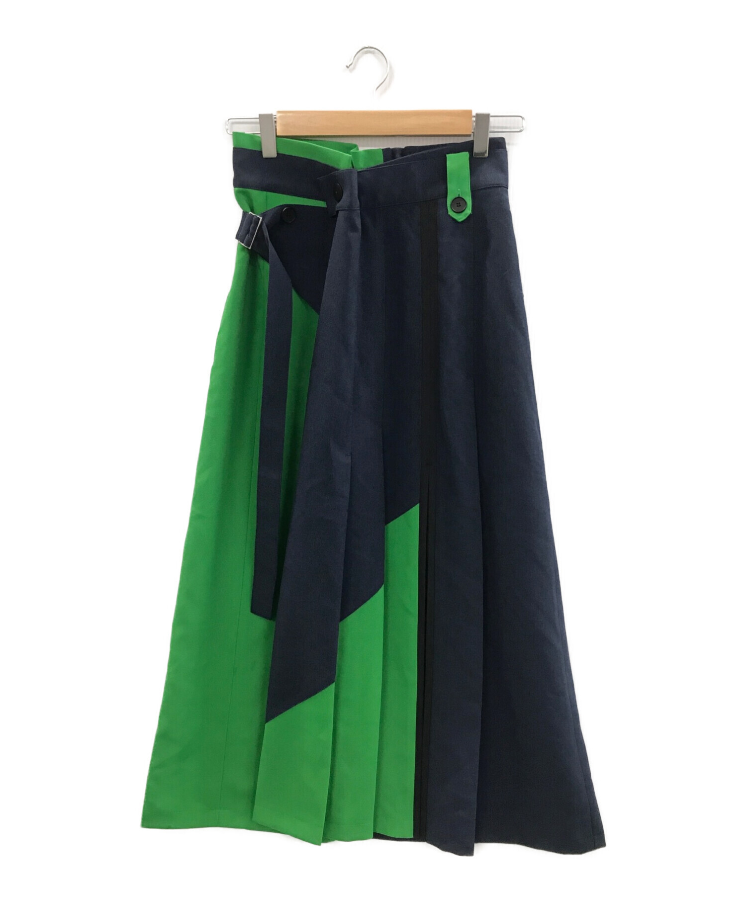 UNITED TOKYO (ユナイテッドトウキョウ) ステアーズバイカラースカート ネイビー サイズ:2 未使用品