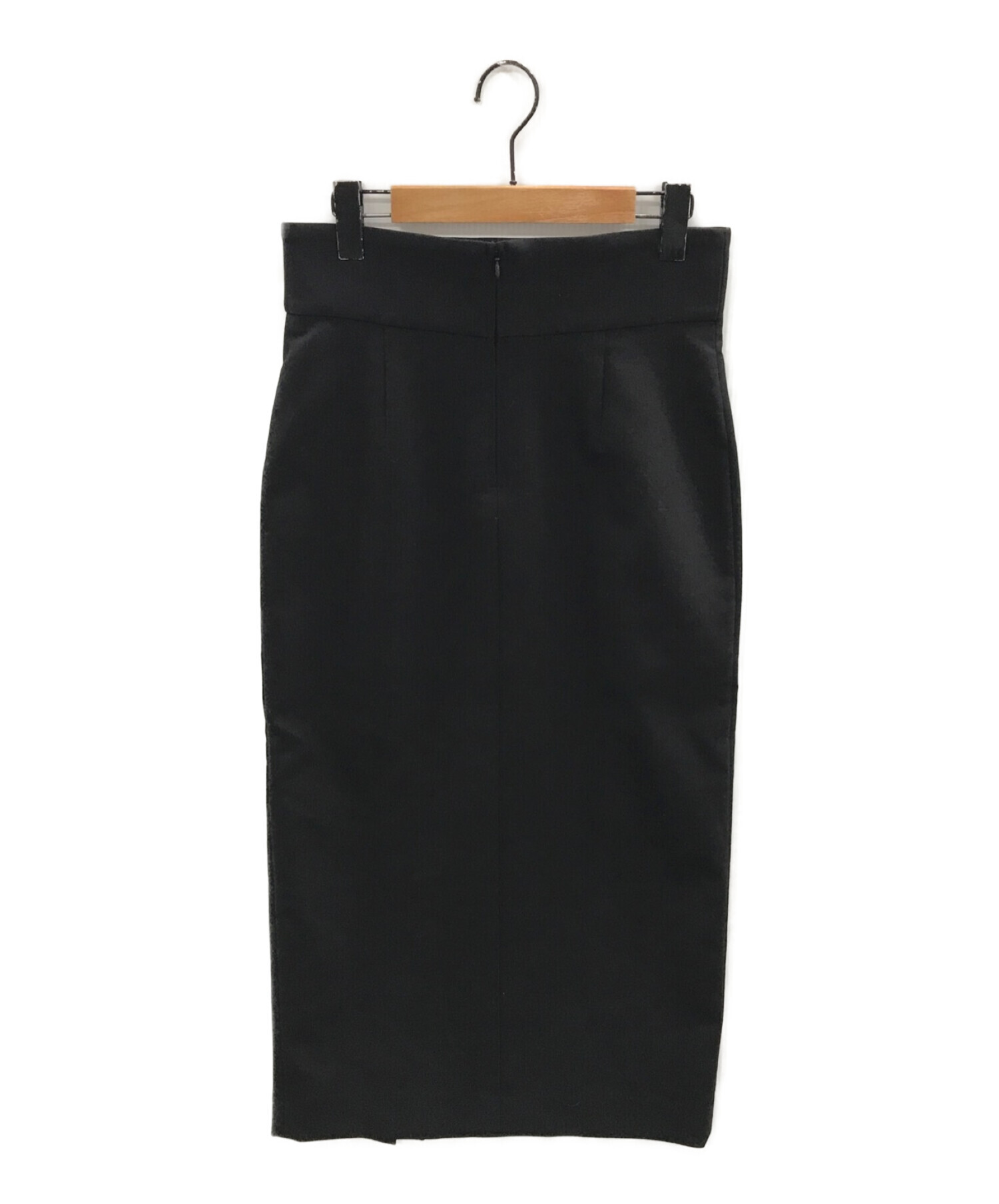 AP STUDIO (エーピーストゥディオ) ハイウエストシガレットスカート ブラック サイズ:38