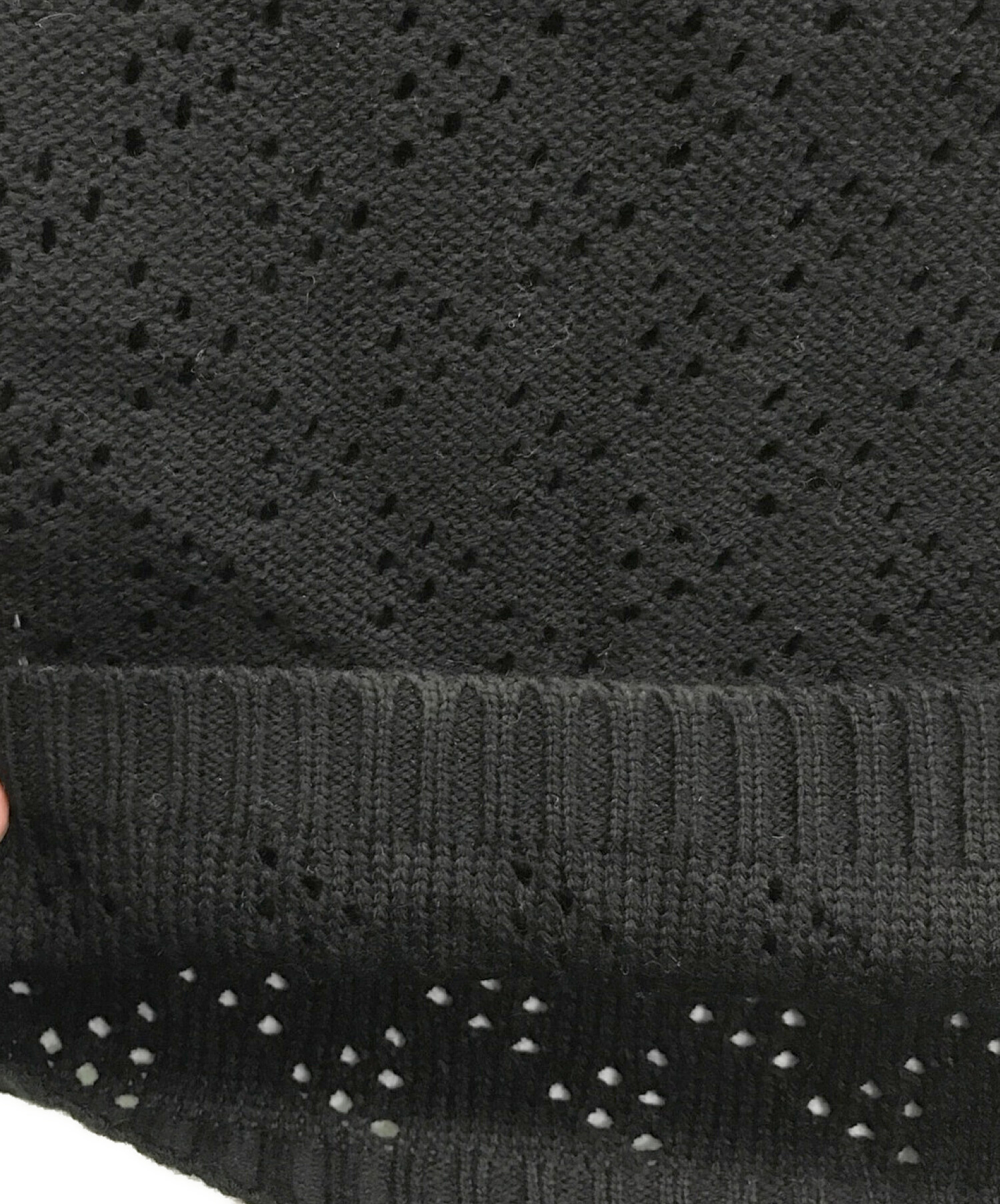 50cm素材詳細本体毛L'or Eyelet Knit Dress Black